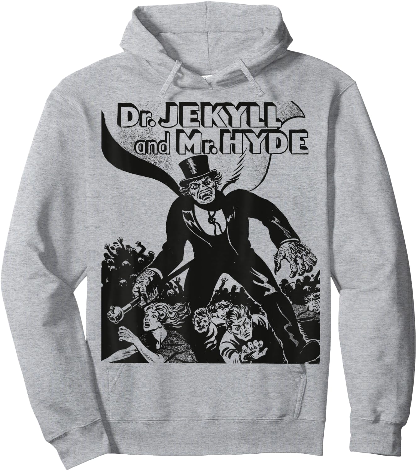 Dr. Jekyll & Mr. Hyde Horror Retro Halloween Monster Hoodie - Hoodie | Ash