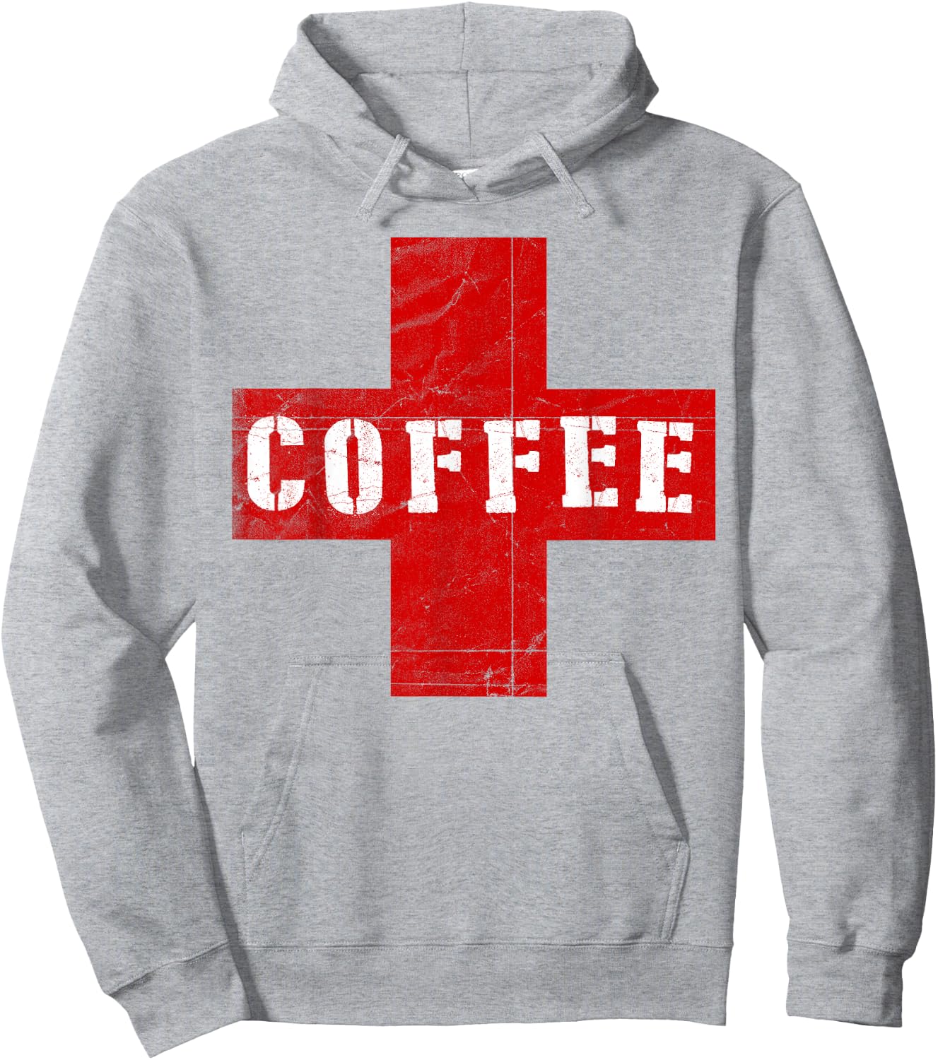 Vintage Coffee Lovers Medic red crossed rescue Java team Hoodie - Hoodie | Ash