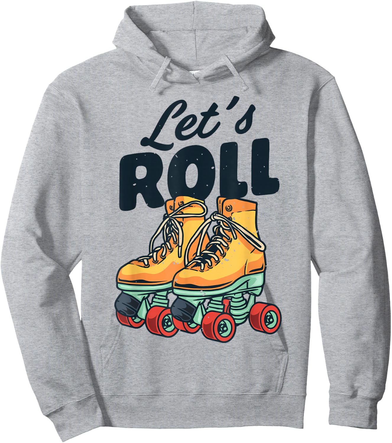 Let's Roll Roller Skating Skate Retro Vintage 70s 80s Hoodie - Hoodie | Ash
