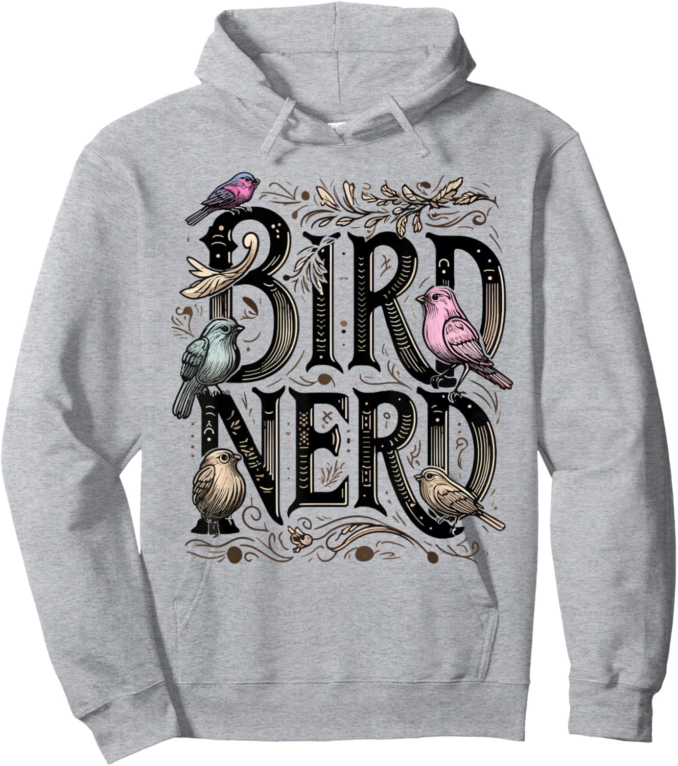 Bird Nerd Funny Birdwatching Birdwatcher Bird Lover Cute Hoodie - Hoodie | Ash