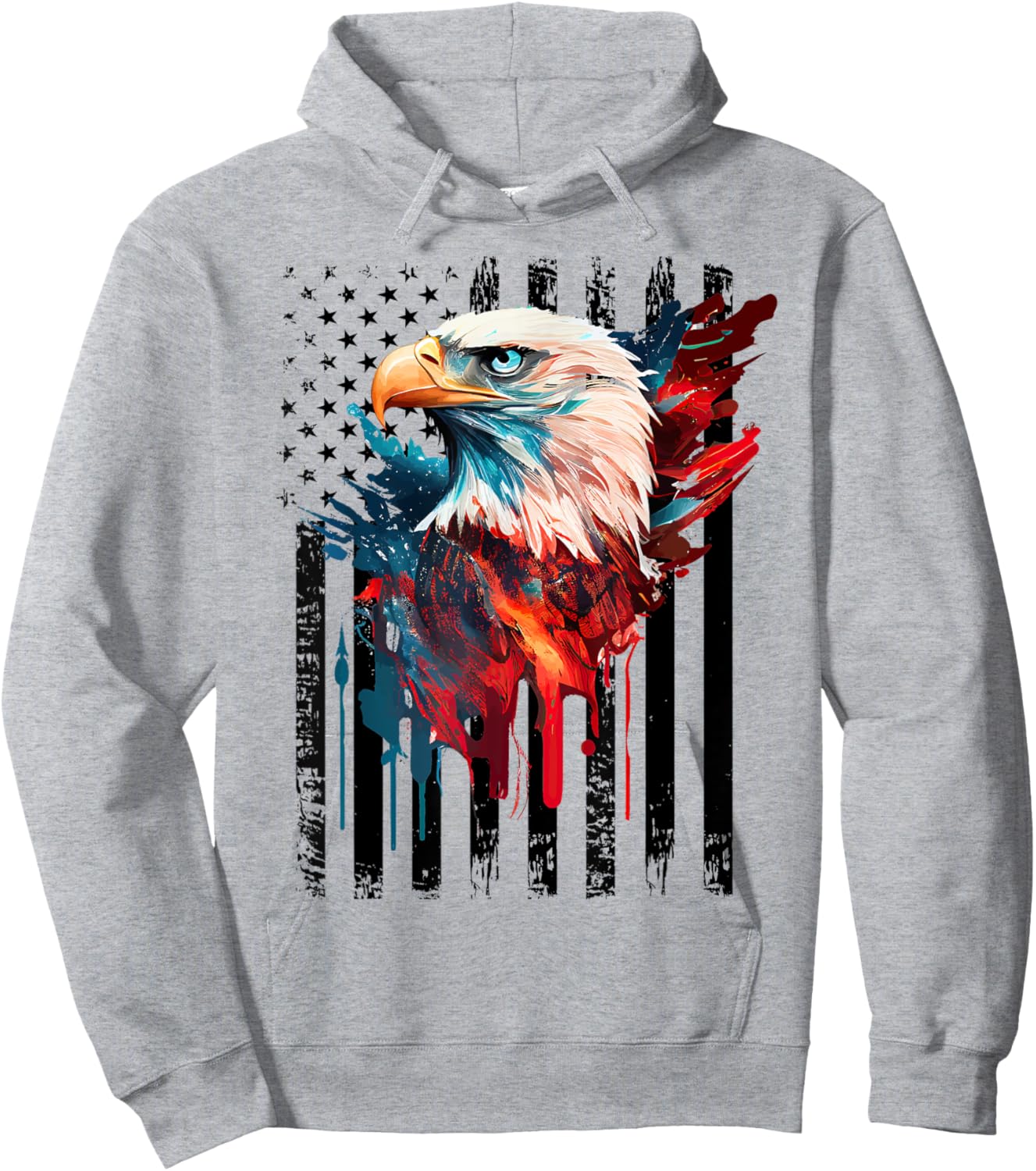 American Flag Eagle Shirt Men Kids Patriots America Eagles Hoodie - Hoodie | Ash