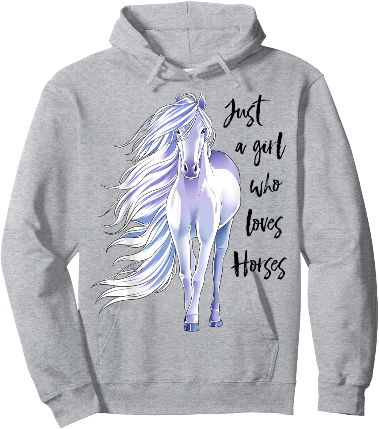 Just A Girl Who Loves Horses Horseback Riding Women Girl Hoodie - Hoodie | Ash