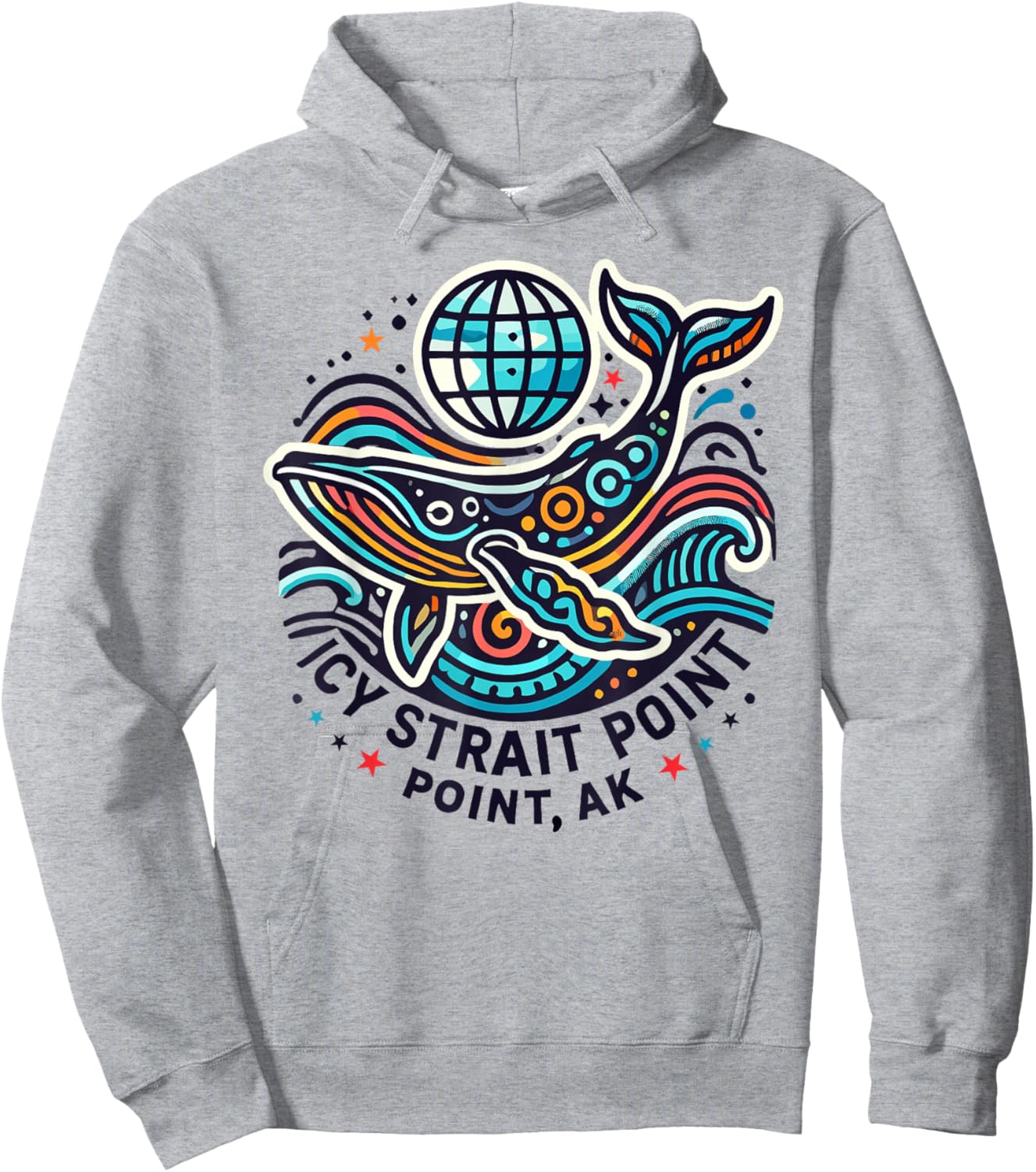 Icy Strait Point, AK Shirt Alaska Adventure Moose Hoodie - Hoodie | Ash