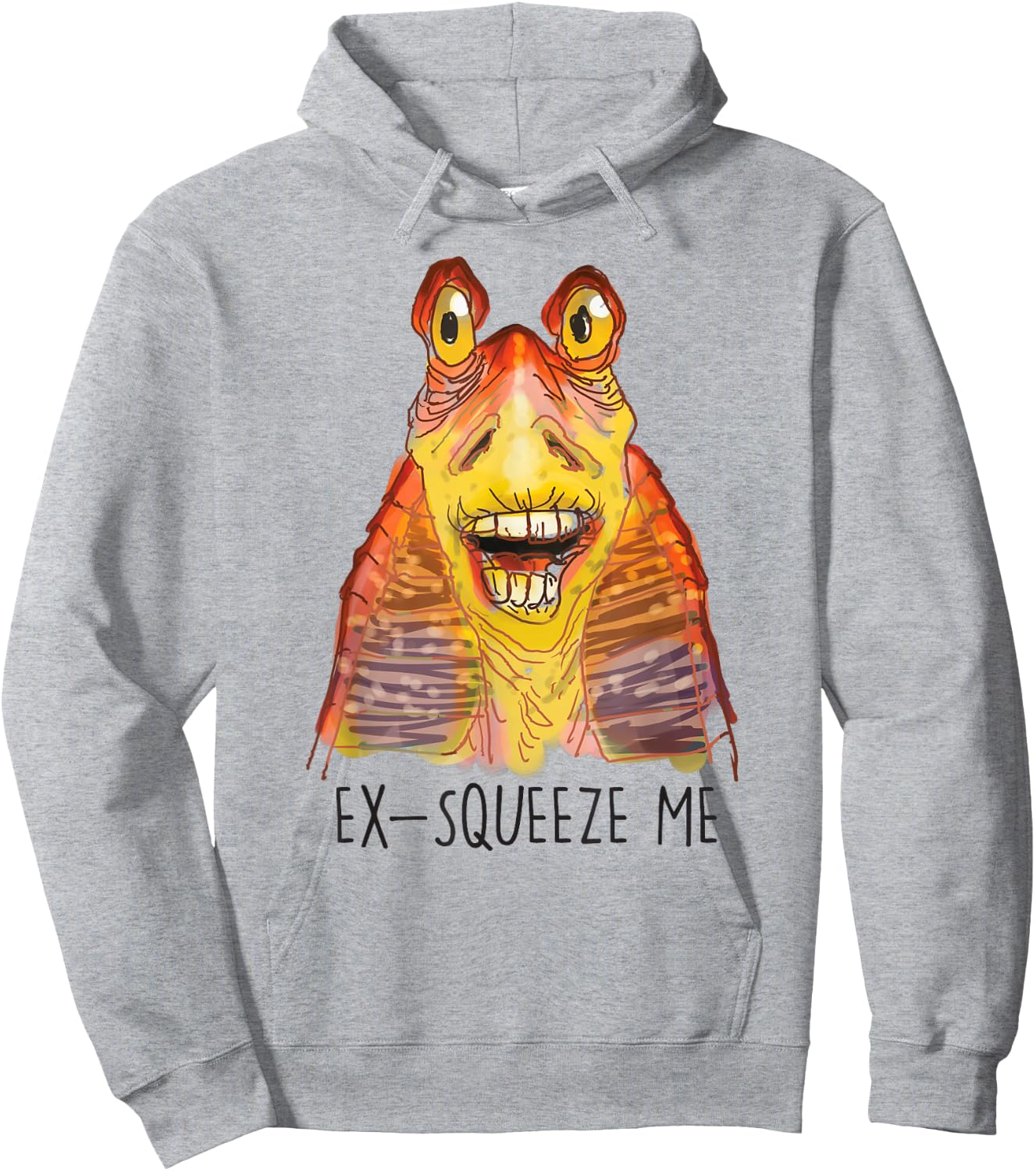 Star Wars Jar Jar Binks Ex-Squeeze Me Hoodie - Hoodie | Ash