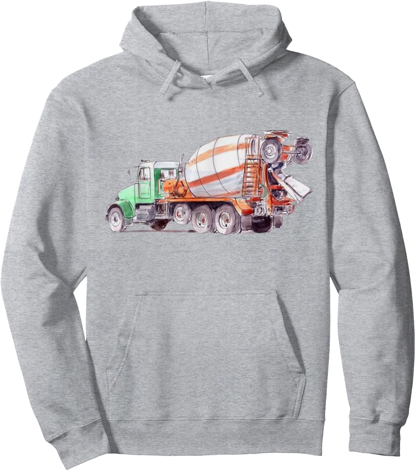 Cement trucks: Concrete mixer truck, construction kids trouble Hoodie - Hoodie | Ash