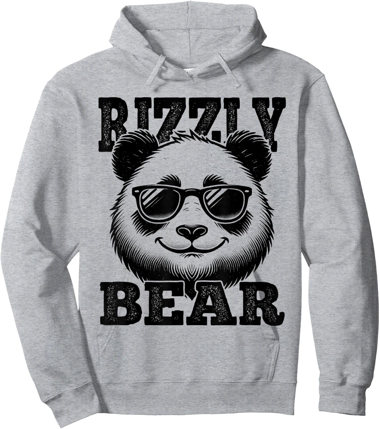 Rizzly Bear Panda Bear W Rizzler Funny Rizz Hoodie - Hoodie | Ash
