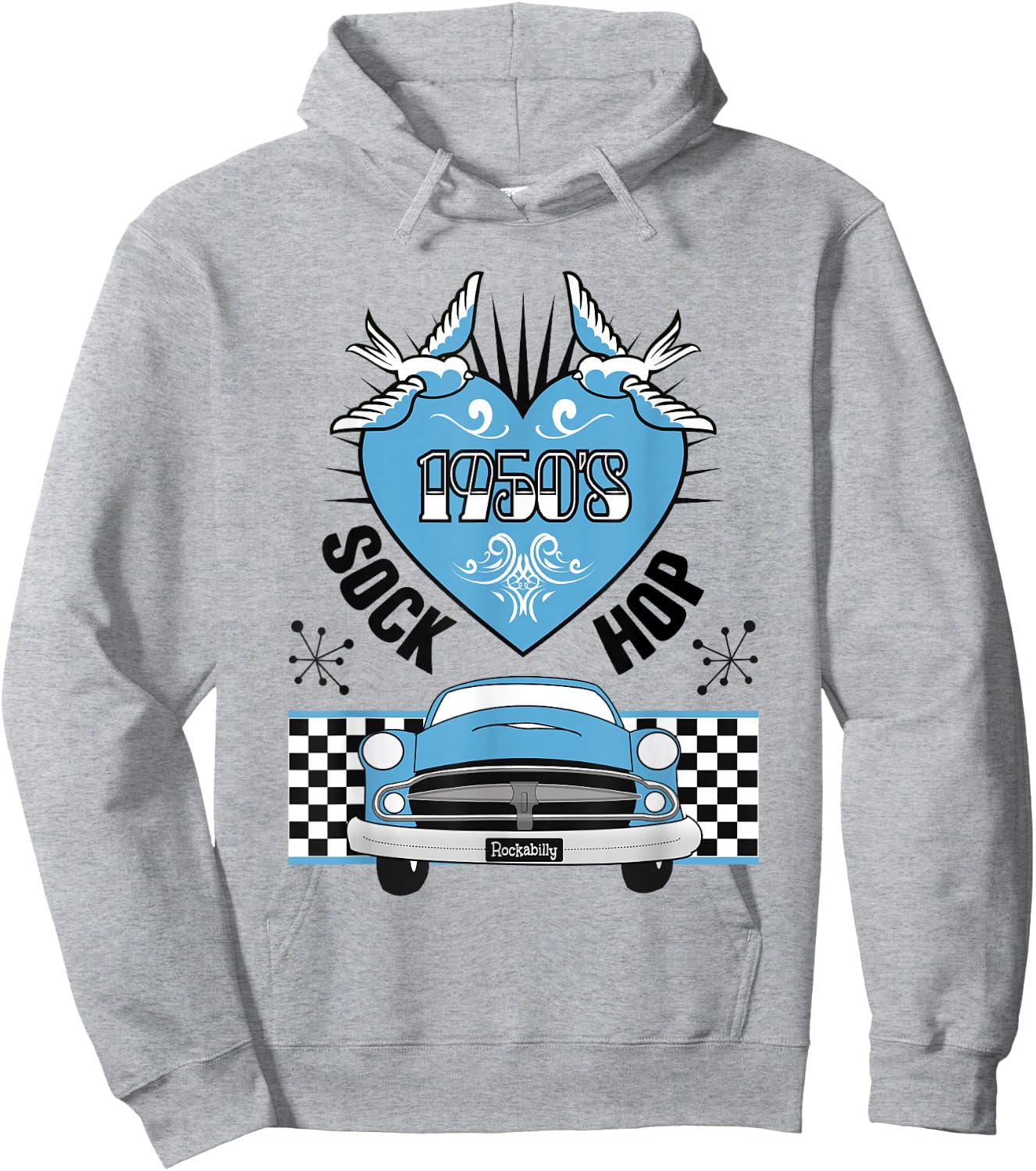 Sock Hop Costume Rockabilly 50s Greaser Retro 1950s Doo Wop Hoodie - Hoodie | Ash