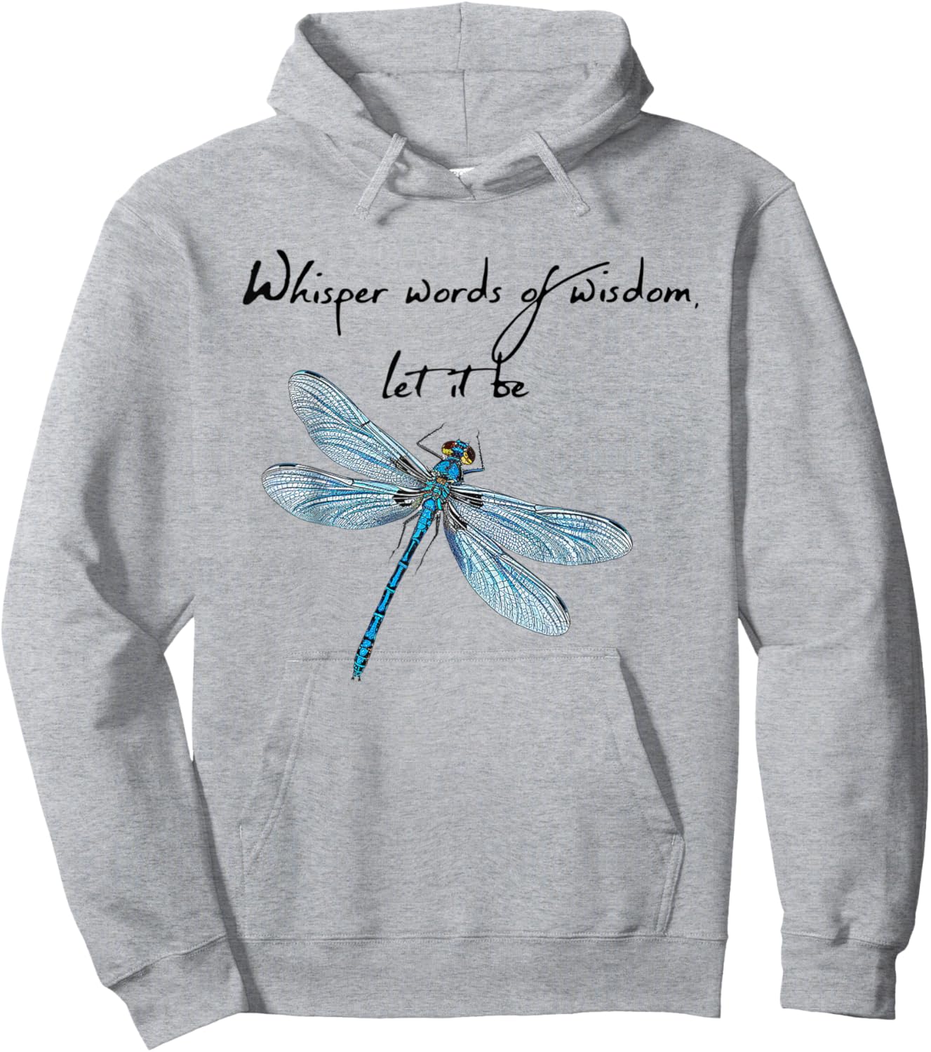 Teepuc Music Dragonfly Whisper Words Of Wisdom Dragon Fly -Adults & Kids Hoodie - Hoodie | Ash