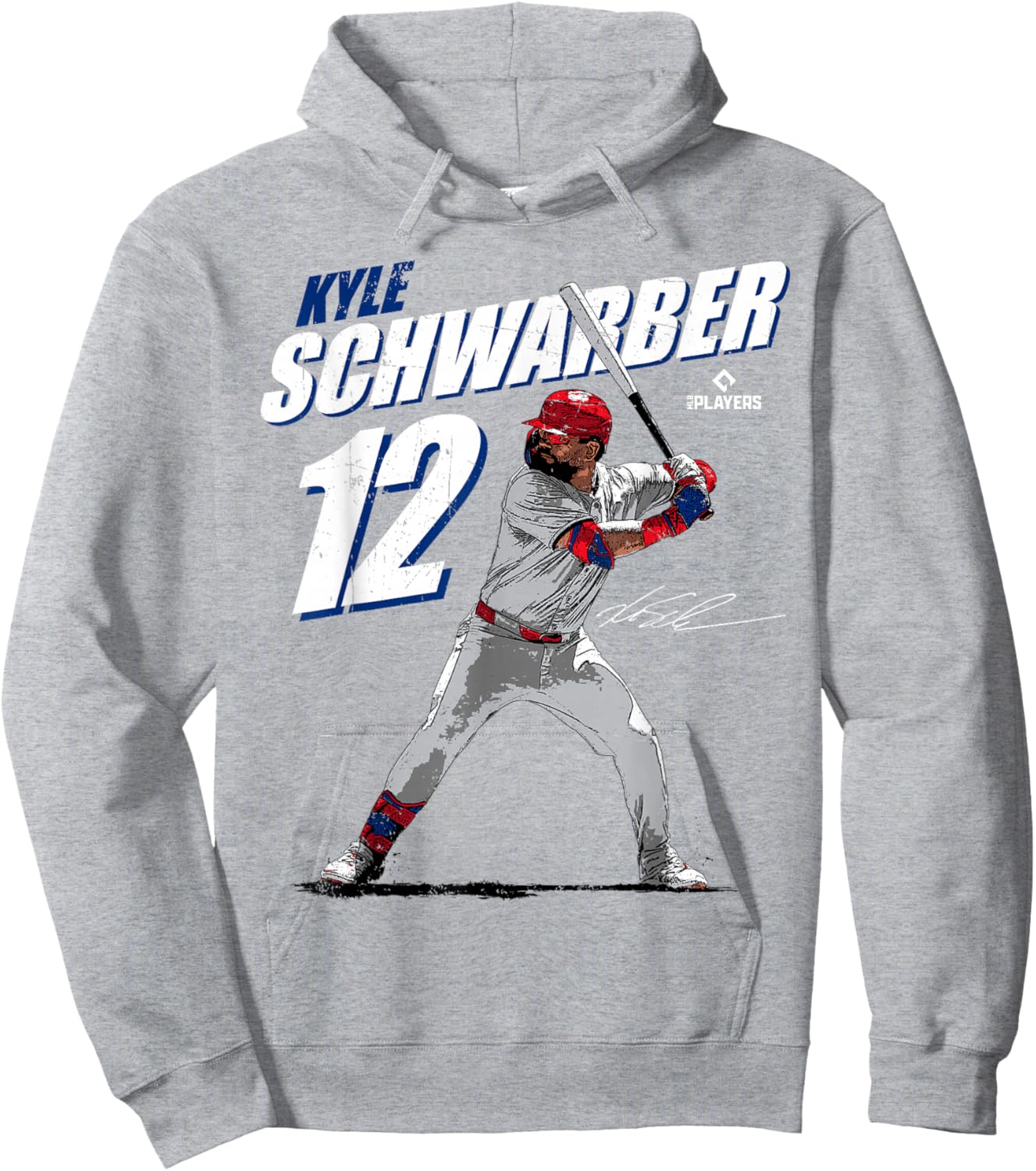 Kyle Schwarber | Philadelphia Baseball Players | MLBSWB3001 Hoodie - Hoodie | Ash