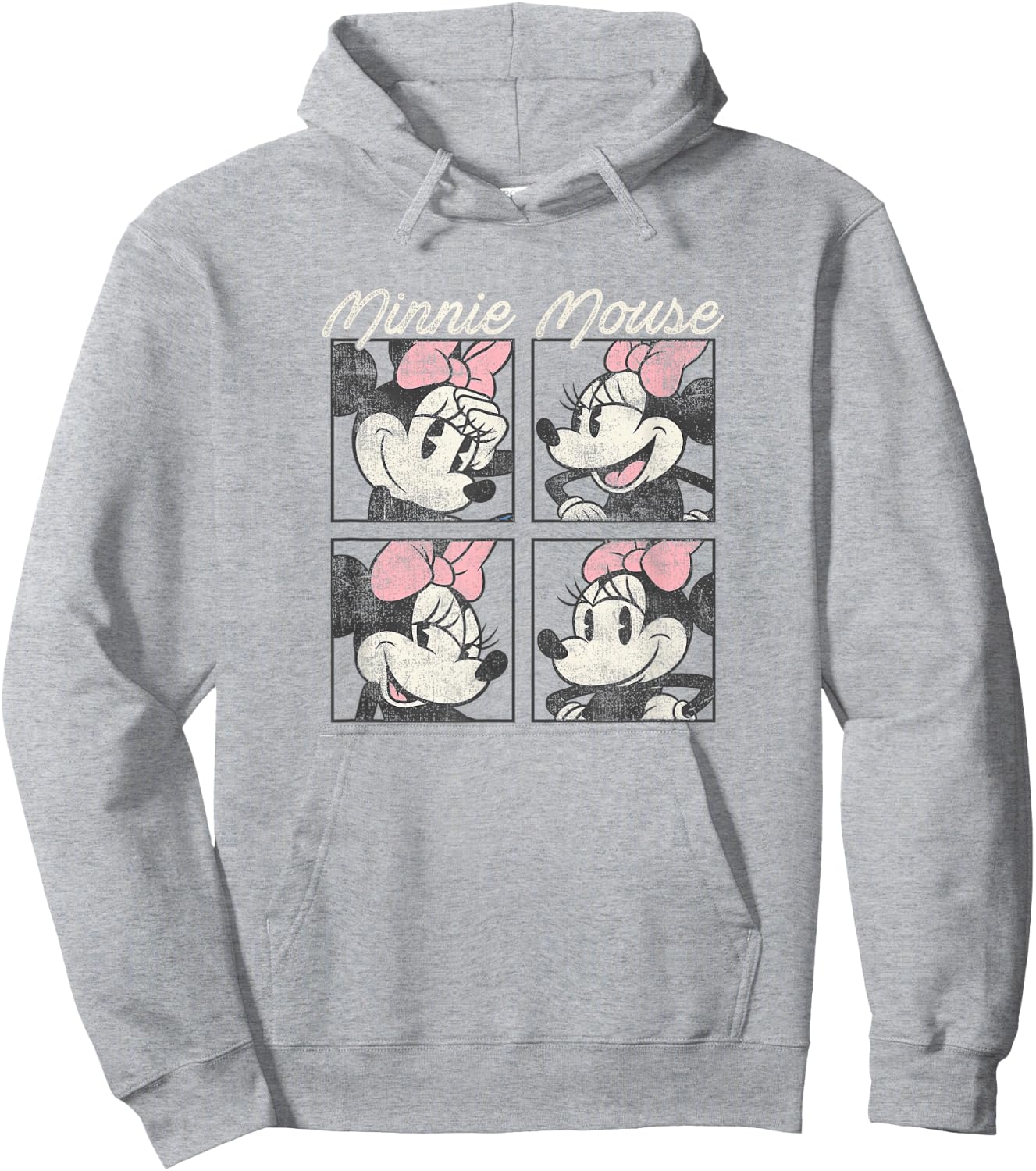 Disney Mickey And Friends Minnie Mouse Vintage Box Up Hoodie - Hoodie | Ash
