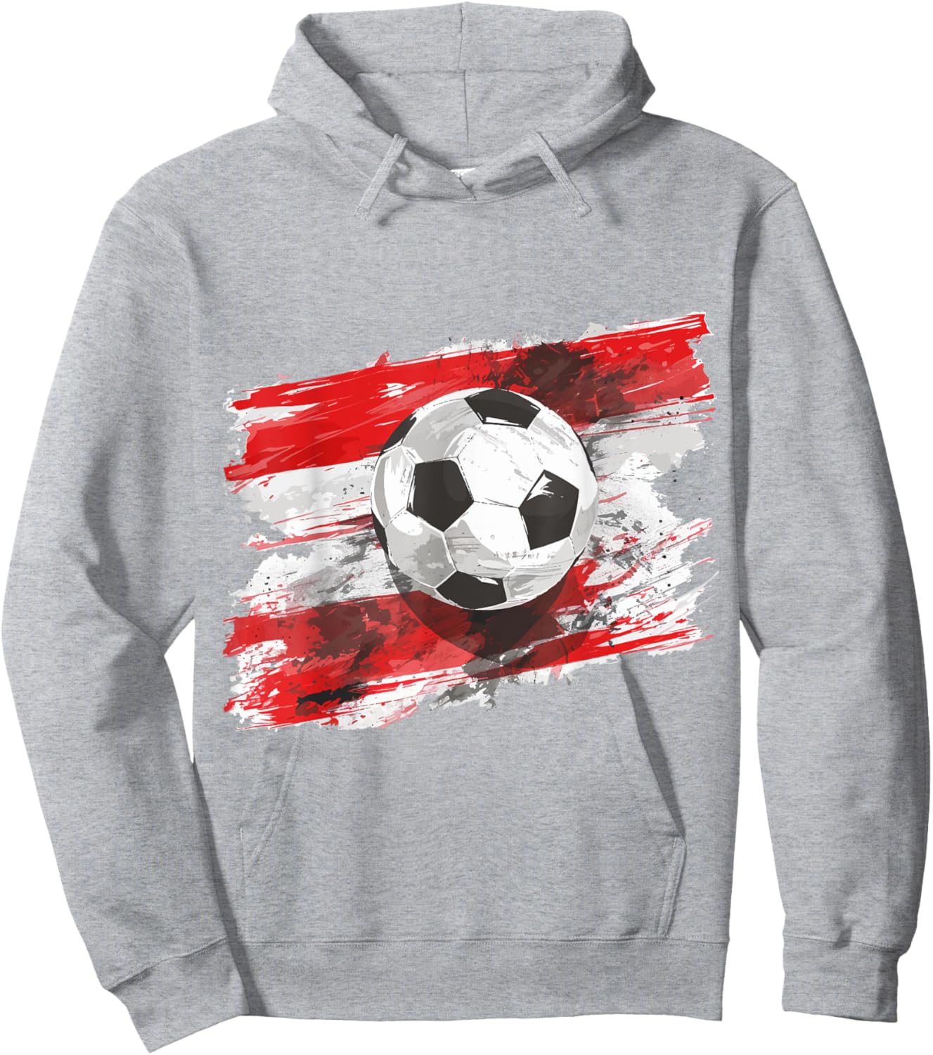 Österreich Flagge Fußball Austria Herren & Damen Hoodie - Hoodie | Ash