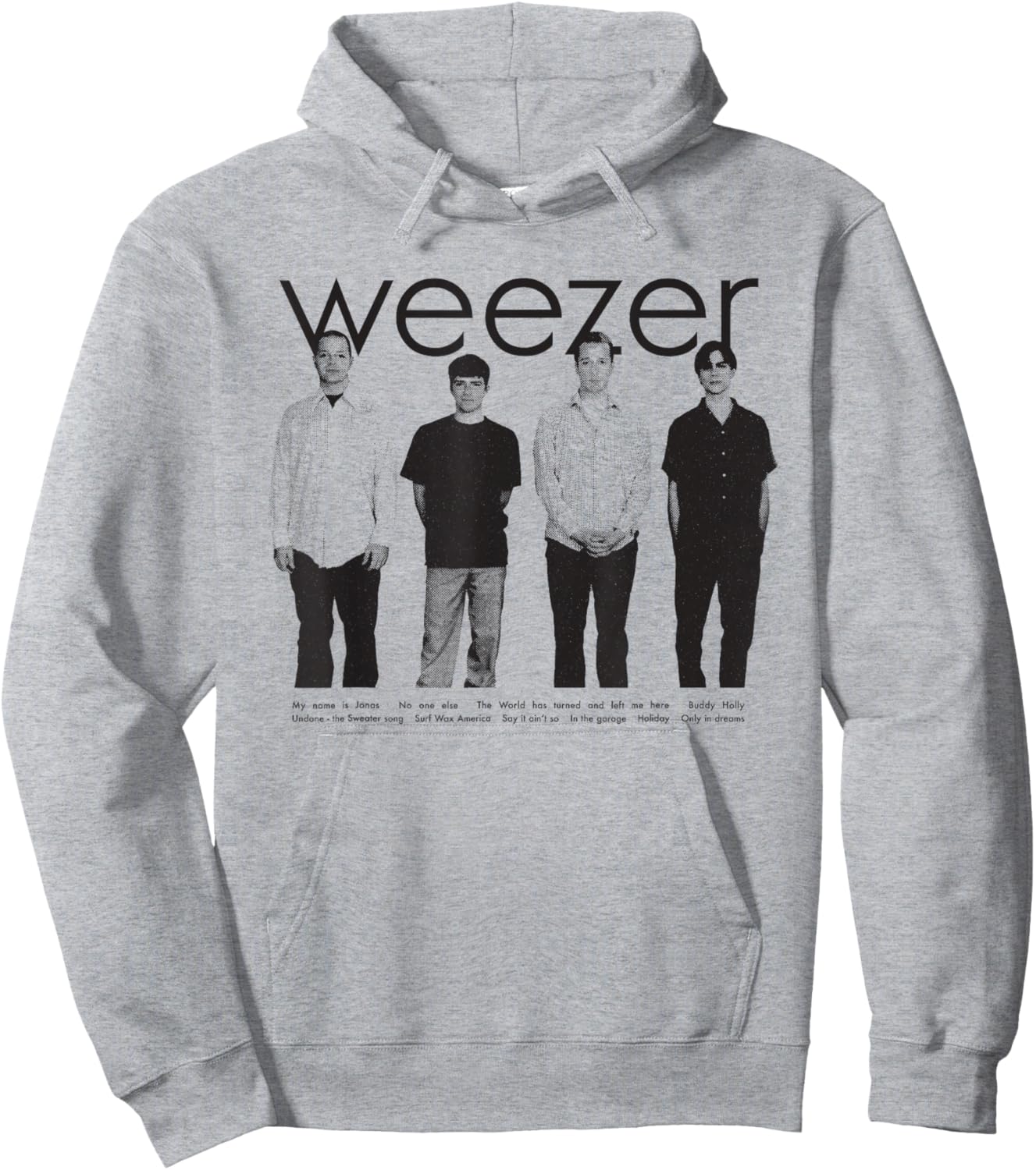 Weezer - Blue Album Anniversary Tracklist Hoodie - Hoodie | Ash