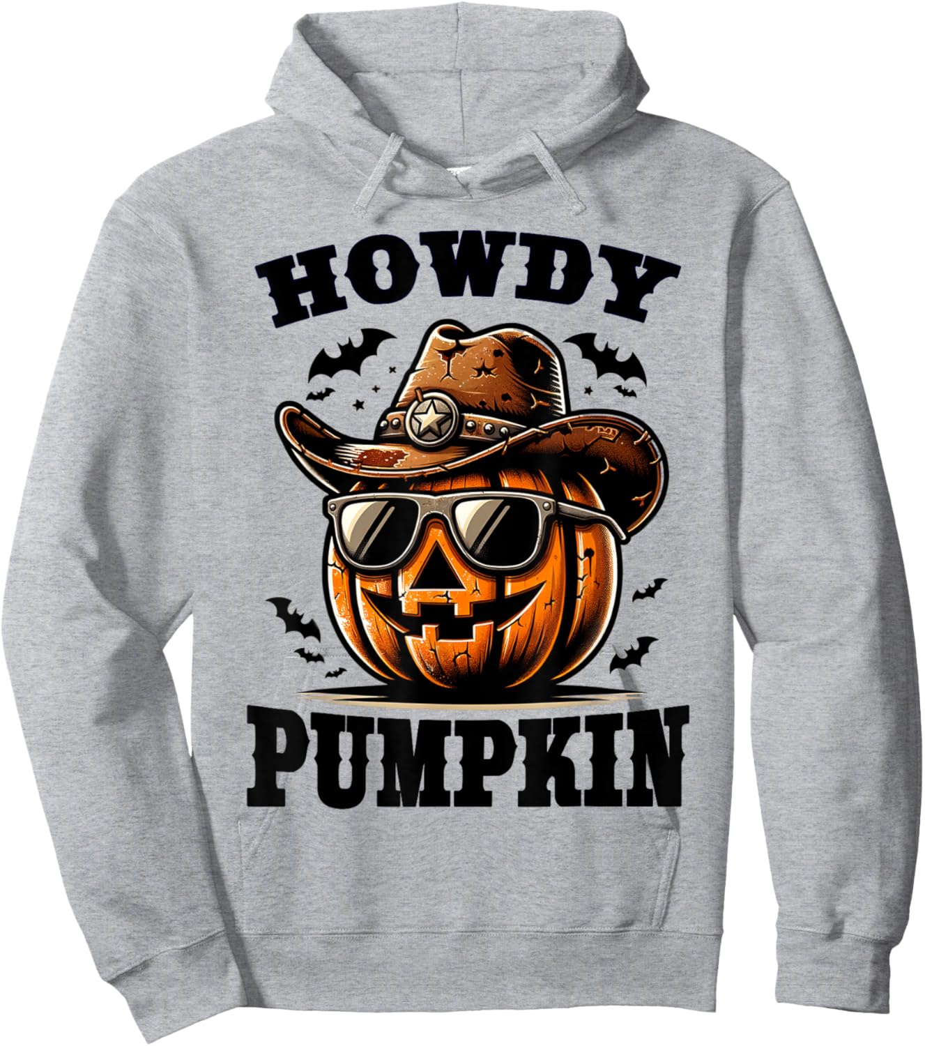 Howdy Pumpkin Western Halloween Hoodie - Hoodie | Ash