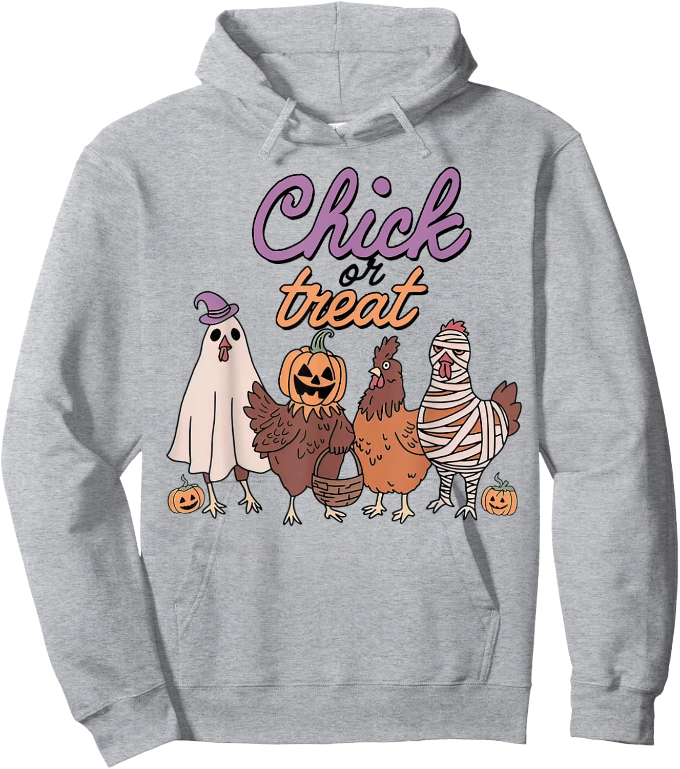 Chick Or Treat Funny Halloween For Chickens Lovers Hoodie - Hoodie | Ash
