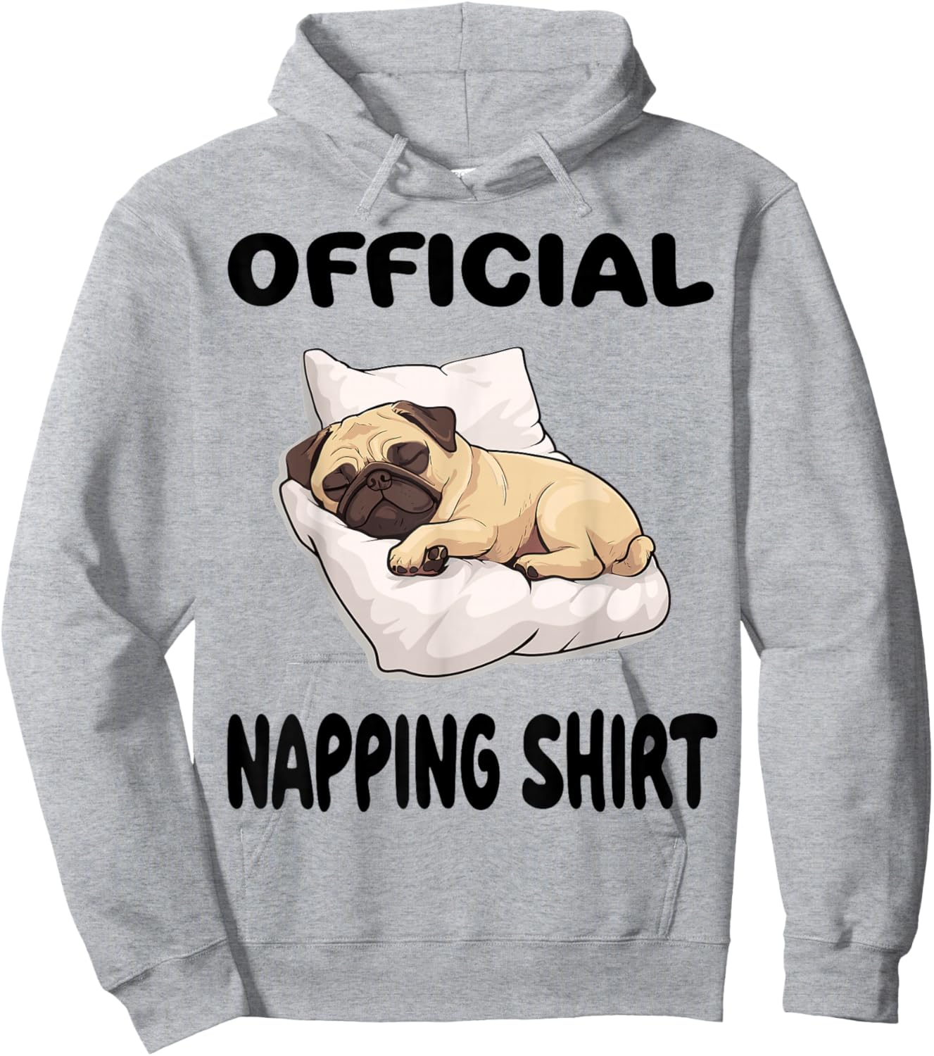 Pug Puggy Dog Pajamas Nightgown Official Napping Hoodie - Hoodie | Ash