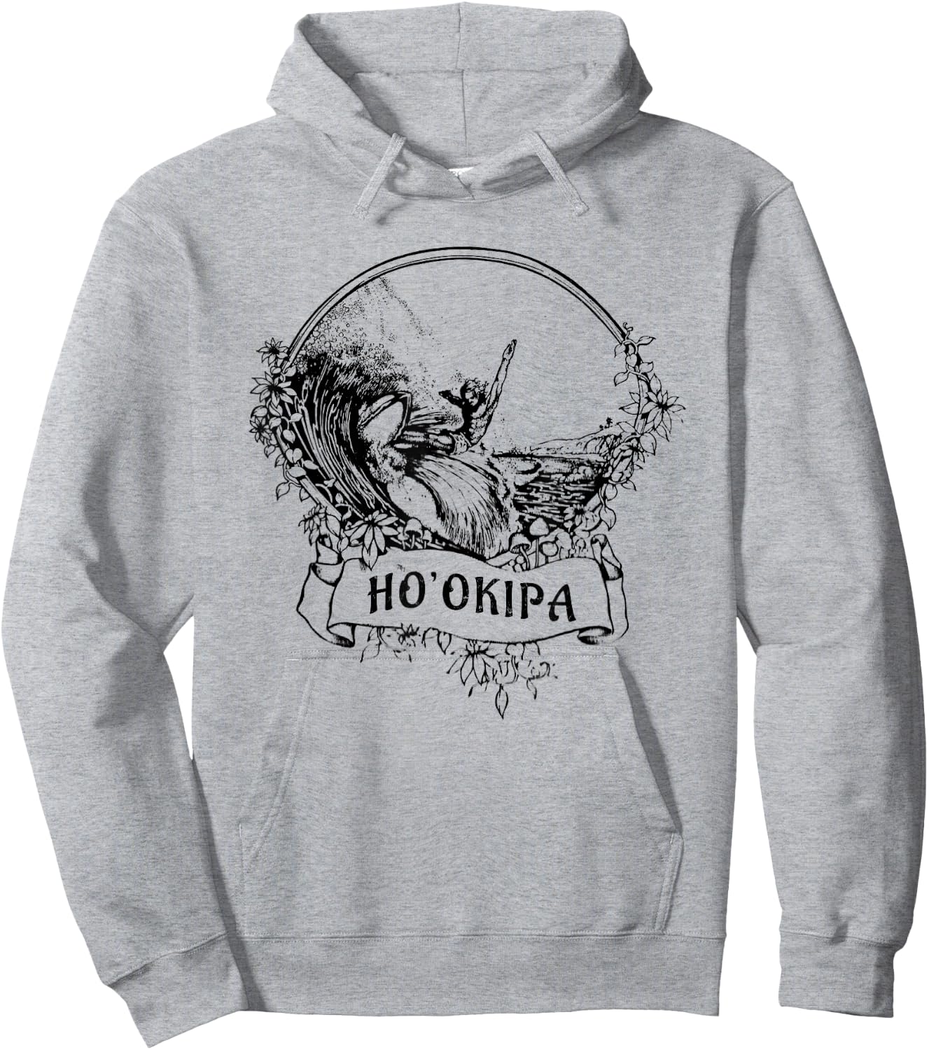 Surf Hookipa Maui Hawaii Vintage Retro Surfing Hoodie - Hoodie | Ash