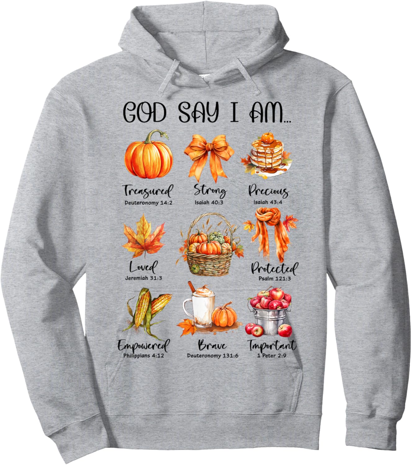 God Say I Am Pumpkin Spice Jesus Christ Fall Vibes Christian Hoodie - Hoodie | Ash