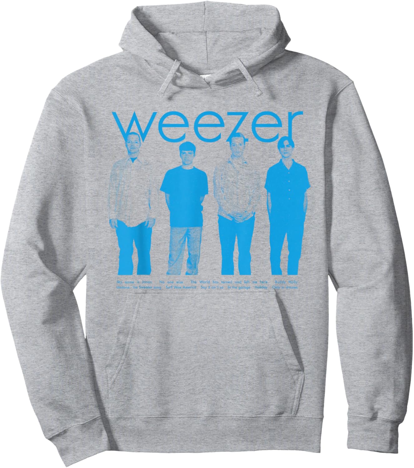 Weezer - Blue Album Anniversary Tracklist Hoodie - Hoodie | Ash