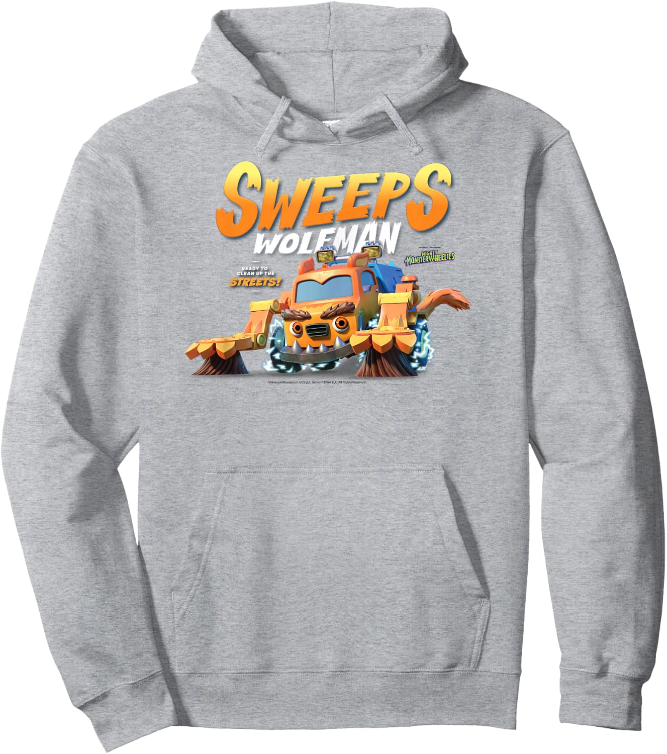 DreamWorks Mighty MonsterWheelies Sweeps Wolfman Hoodie - Hoodie | Ash