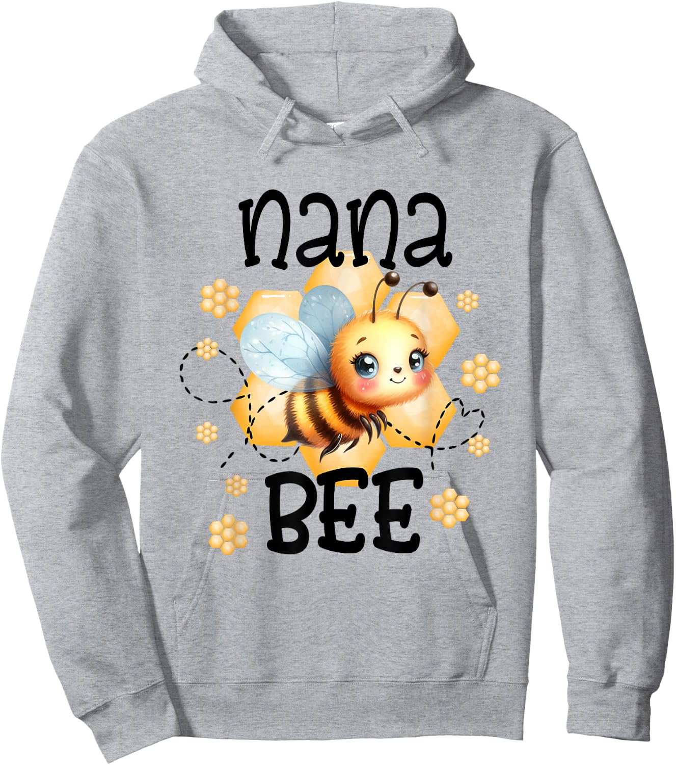 NANA of the Bee Day Girl Boy Birthday Party Theme Outfit Hoodie - Hoodie | Ash