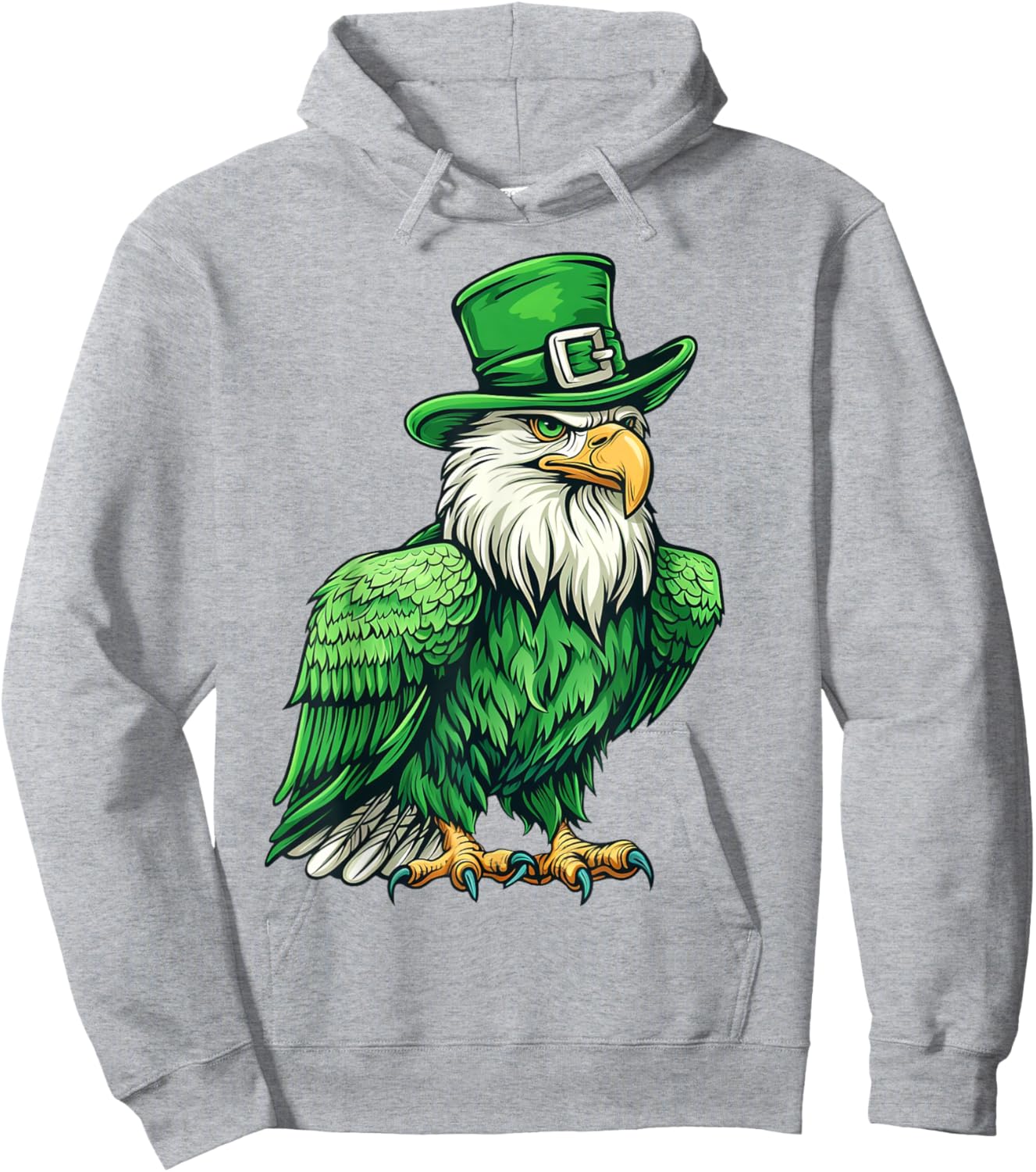 Eagle Shamrock Hat Saint Patricks Day Eagles Women Hoodie - Hoodie | Ash