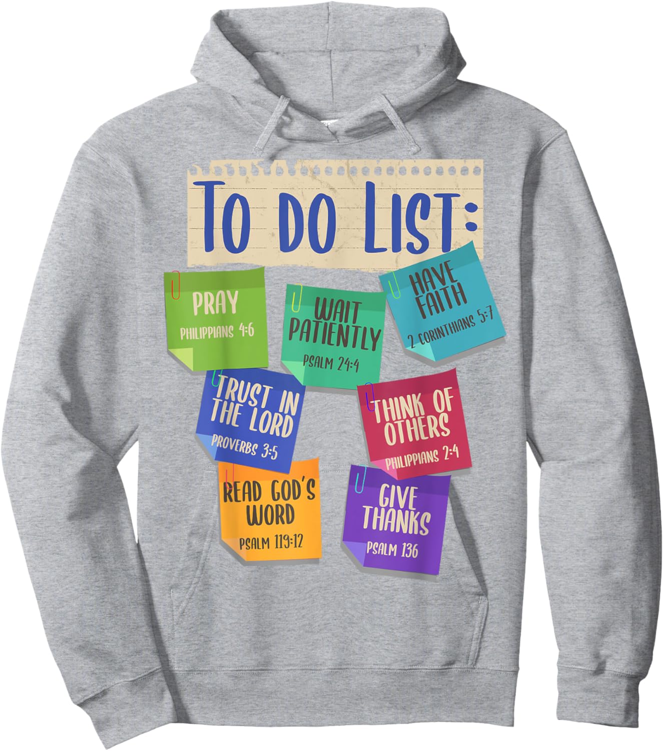 Christian To Do List Faith Bible Verse Religious Christian Hoodie - Hoodie | Ash