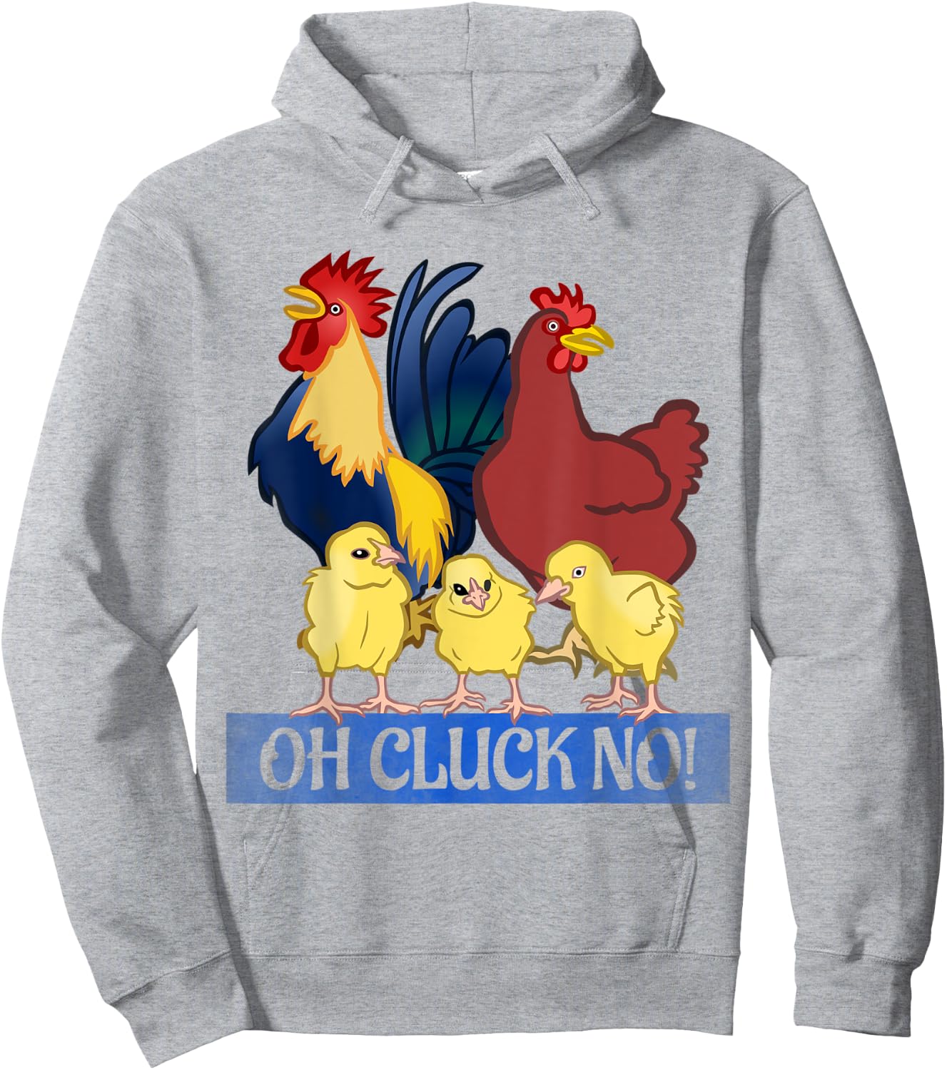 Oh Cluck No T Shirt Rooster Shirt Chicken Lover T Shirt Farm Hoodie - Hoodie | Ash