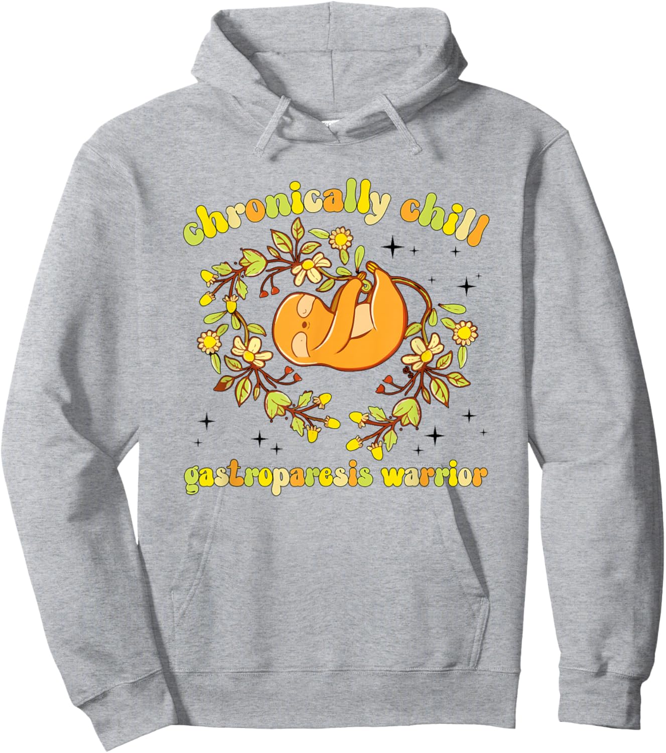 Groovy Gastroparesis Warrior Gastroparesis Awareness Month Hoodie - Hoodie | Ash