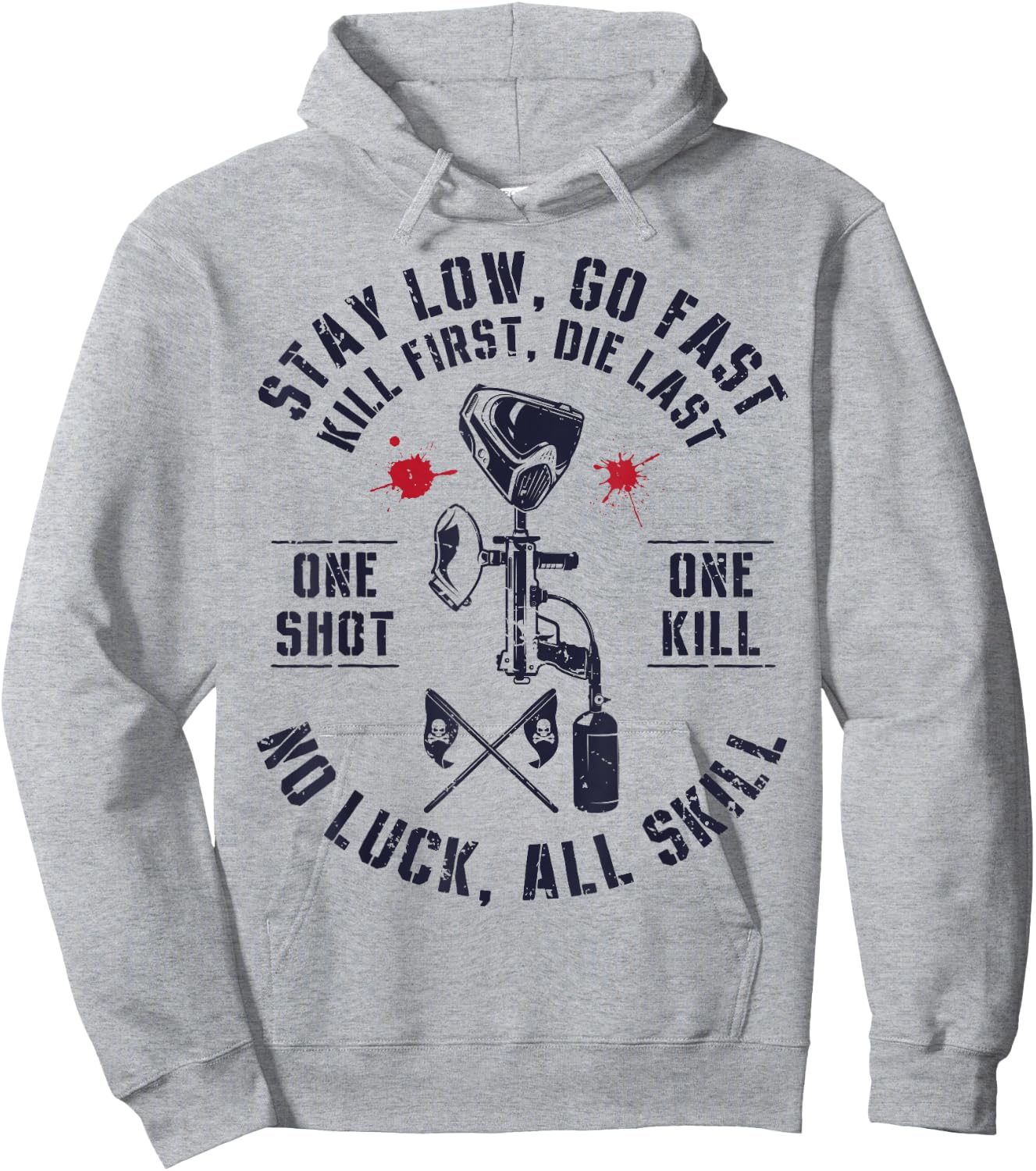 Stay Low Go Fast Funny Paintball Players Slogan Gifts Men Hoodie - Hoodie | Ash