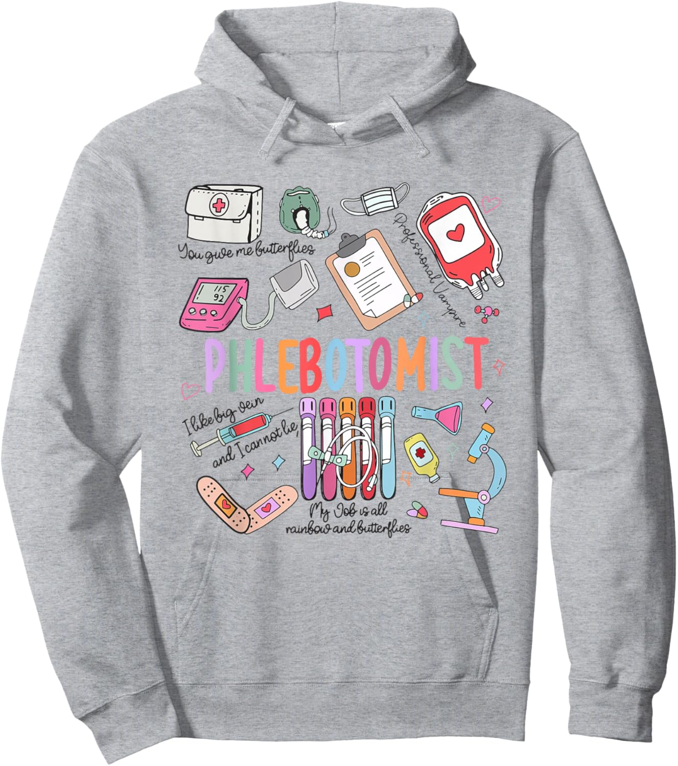 Women Phlebotomist Tech Phleb Tech Nurse Appreciation Hoodie - Hoodie | Ash
