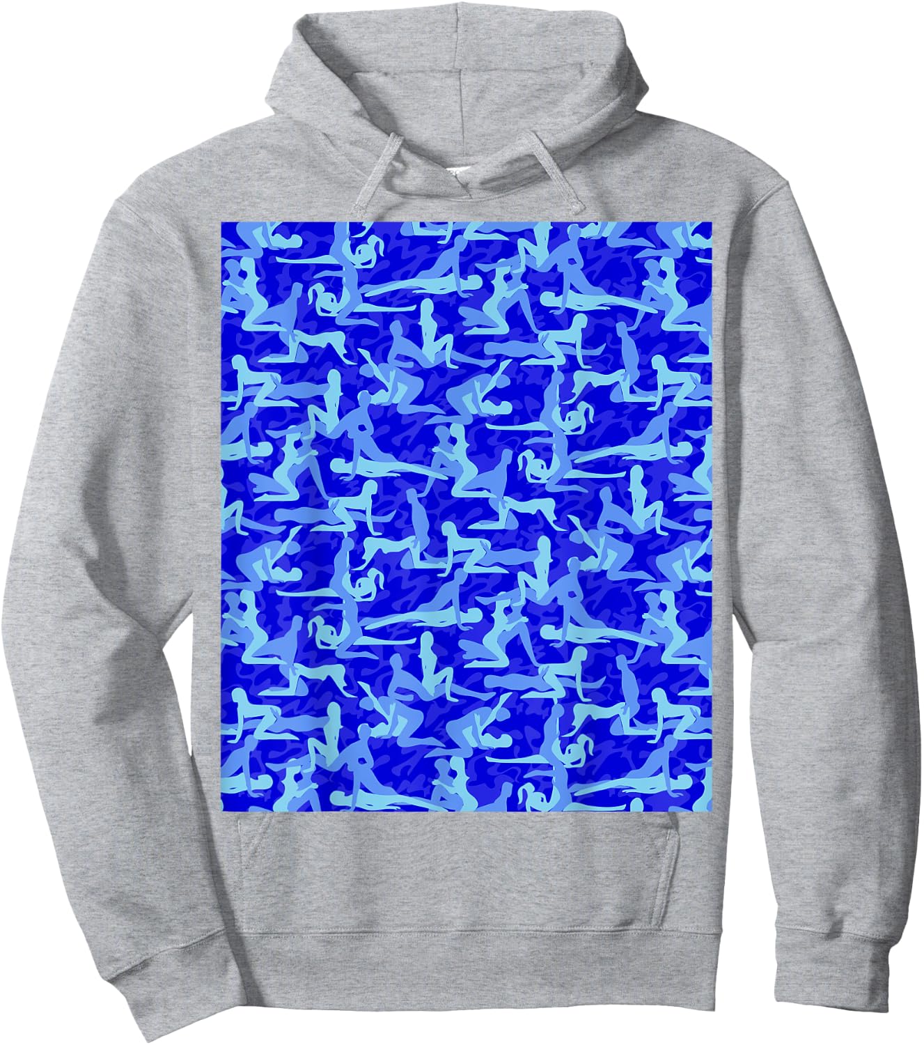 Kamasutra Camouflage (light and royal blue, blue) Hoodie - Hoodie | Ash