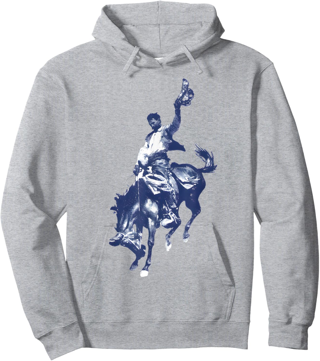 Cowboy Rodeo Horse Western Country Vintage Bronco Riding Hoodie - Hoodie | Ash