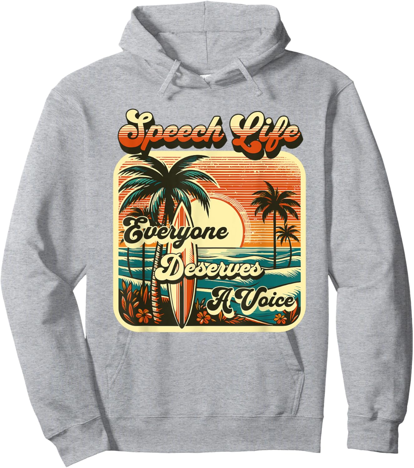 Cute Summer Speech Therapy SLP Therapist Beach & Sun SLP Women Hoodie - Hoodie | Ash