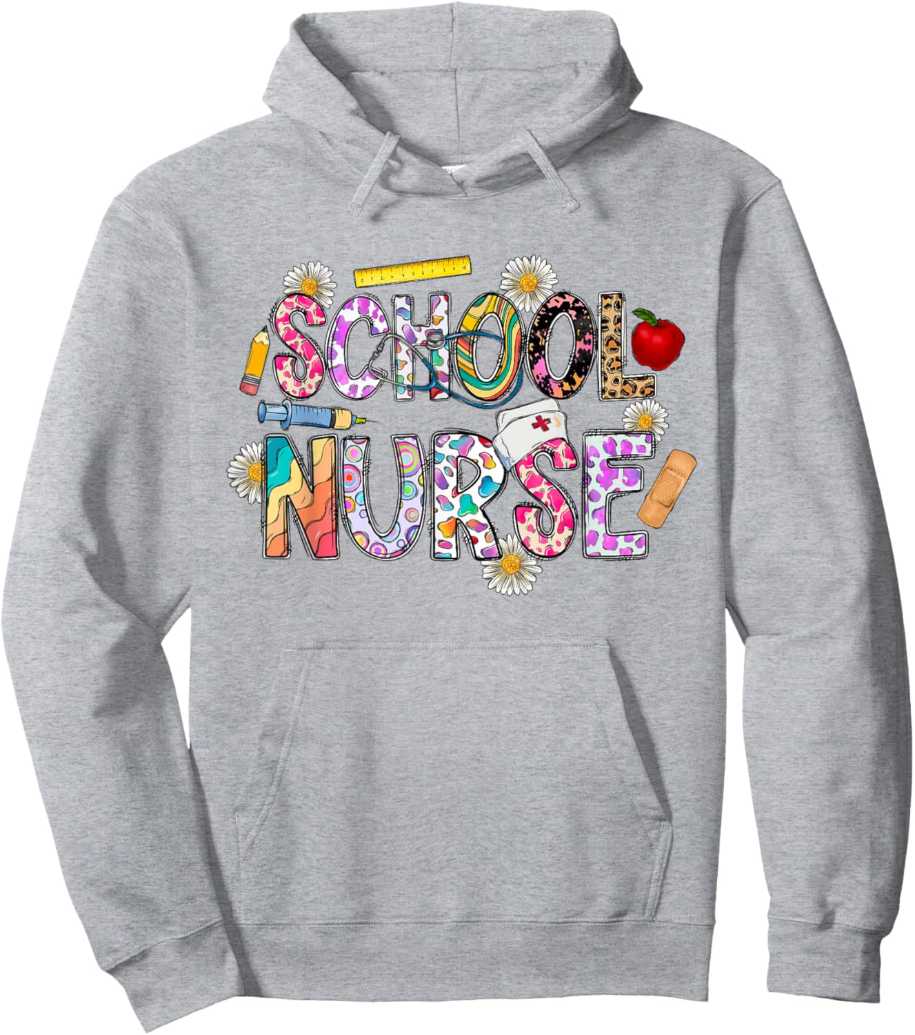 School Nurse Appreciation Nursing Nurse Day & Nurse Week Hoodie - Hoodie | Ash