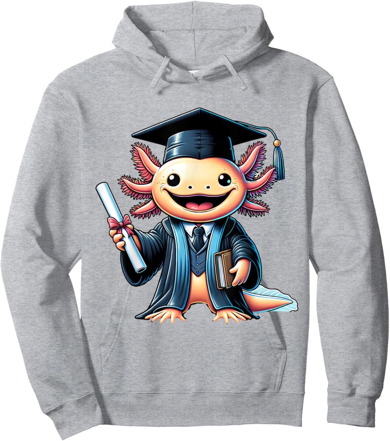 Axolotl Graduation Cute Kindergarten Elementary Girl Boy Hoodie - Hoodie | Ash