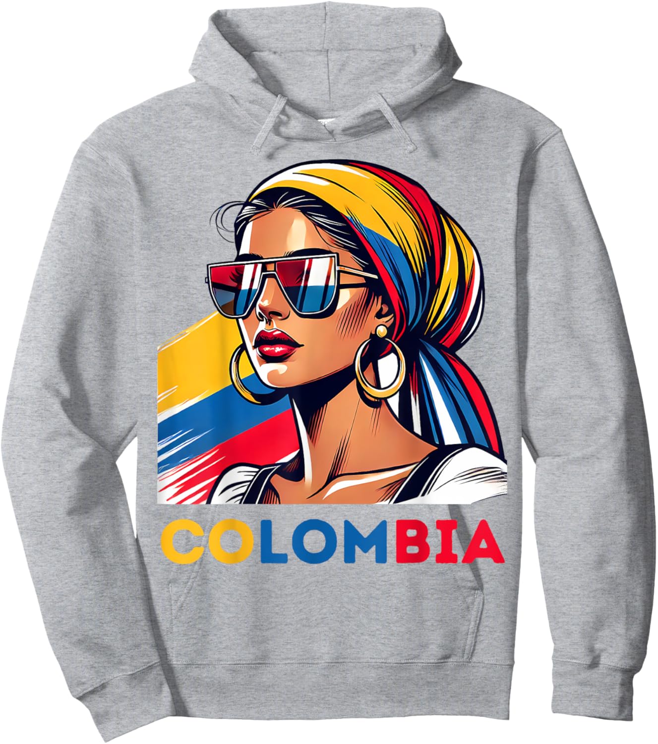 Colombians Souvenirs Products Woman Flag Roots Colombia Hoodie - Hoodie | Ash