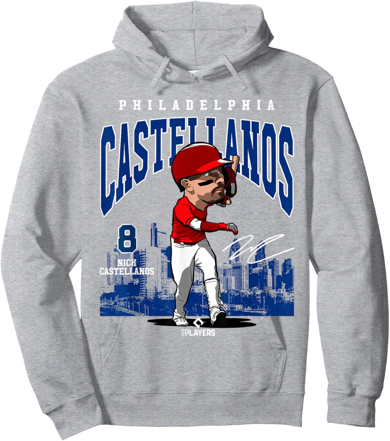 Nick Castellanos | Philadelphia MLB Players | MLBCAS4018 Hoodie - Hoodie | Ash