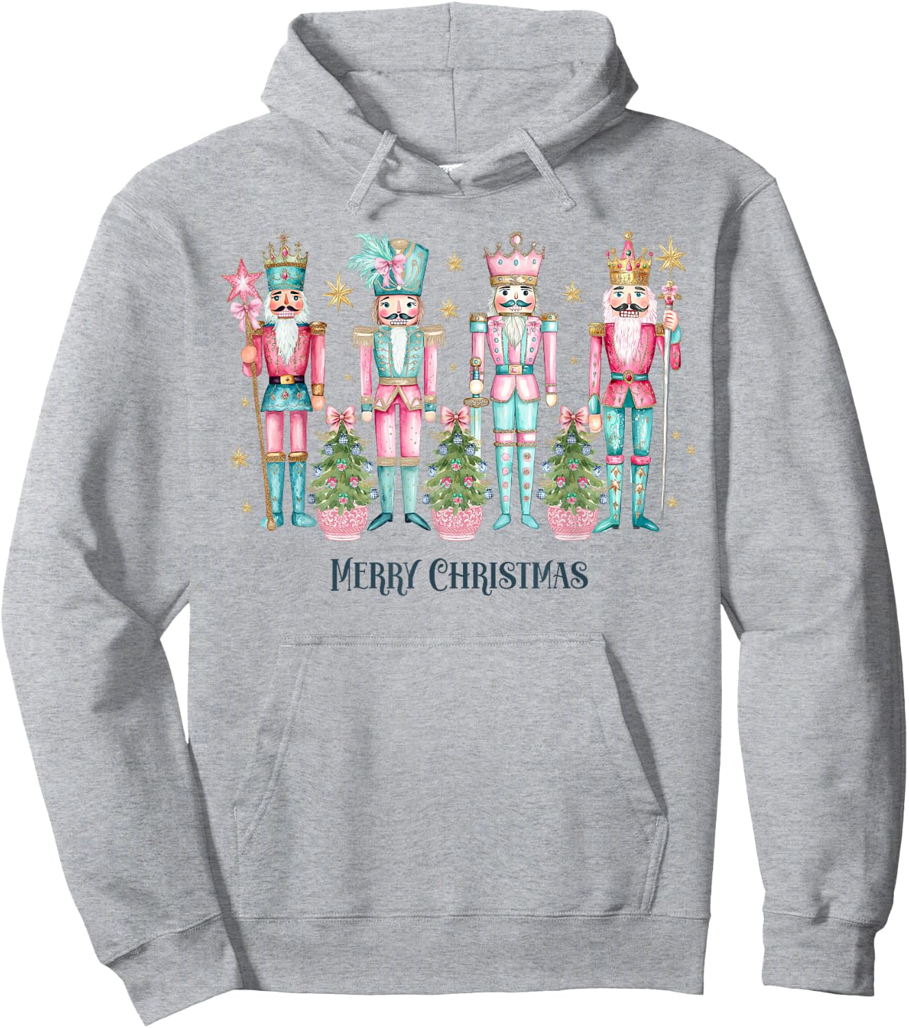 Nutcracker Christmas Pink Teal Coquette Y2K Ballet Hoodie - Hoodie | Ash