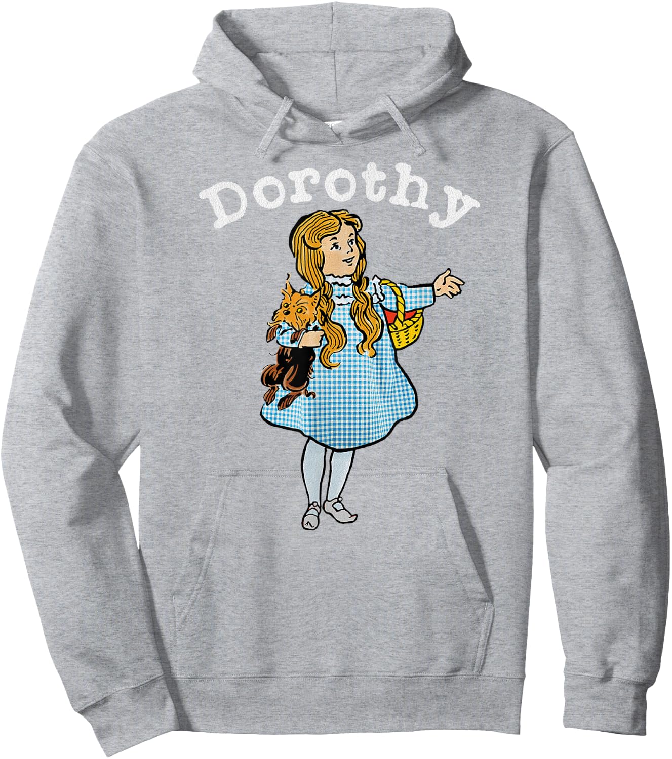 Vintage Fairytale Dorothy Toto Art-Pink Wizard of OZ Dorothy Hoodie - Hoodie | Ash