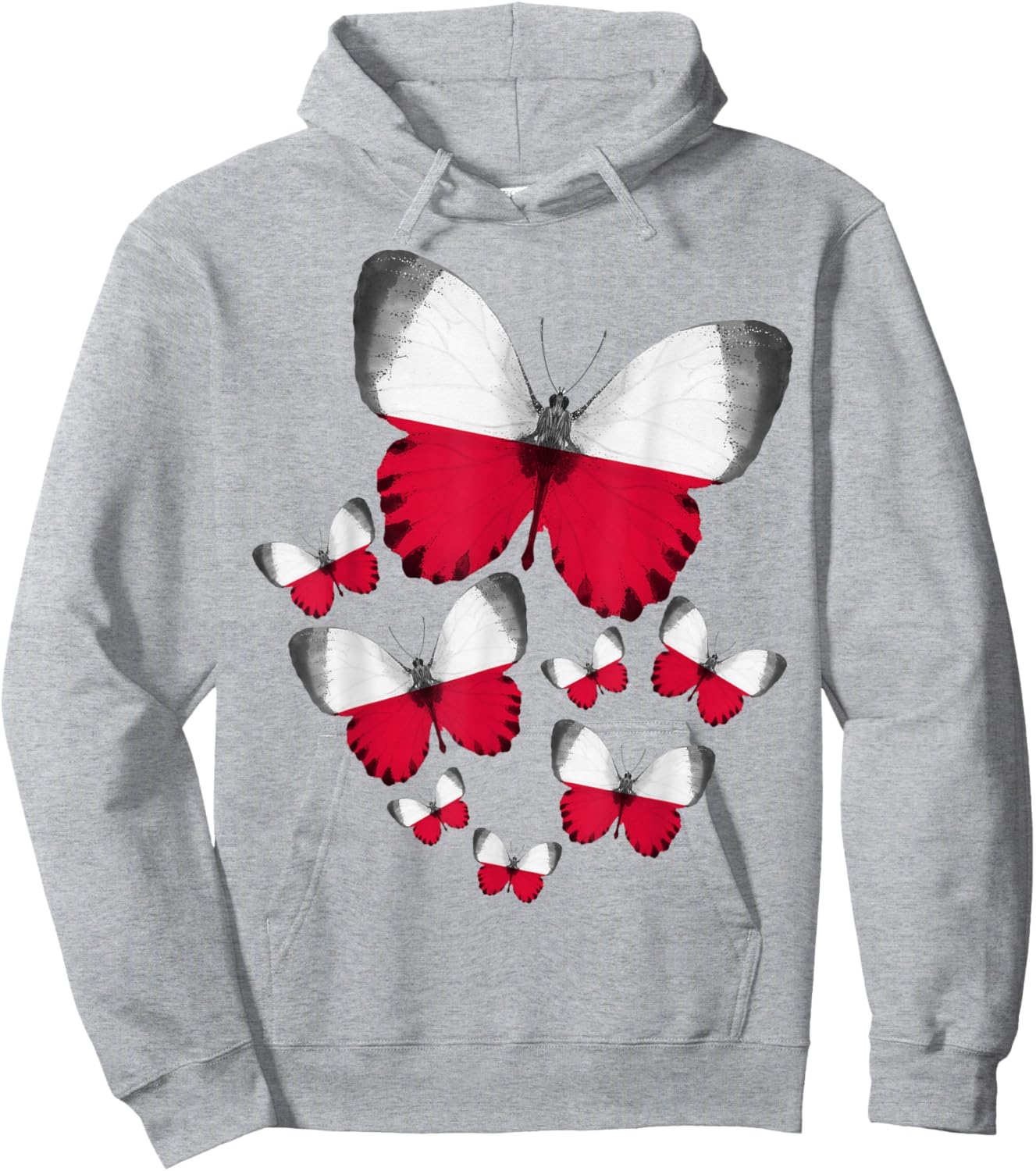 Polish Flag Outfit Ideas For Kids & Poland Polska Butterfly Hoodie - Hoodie | Ash
