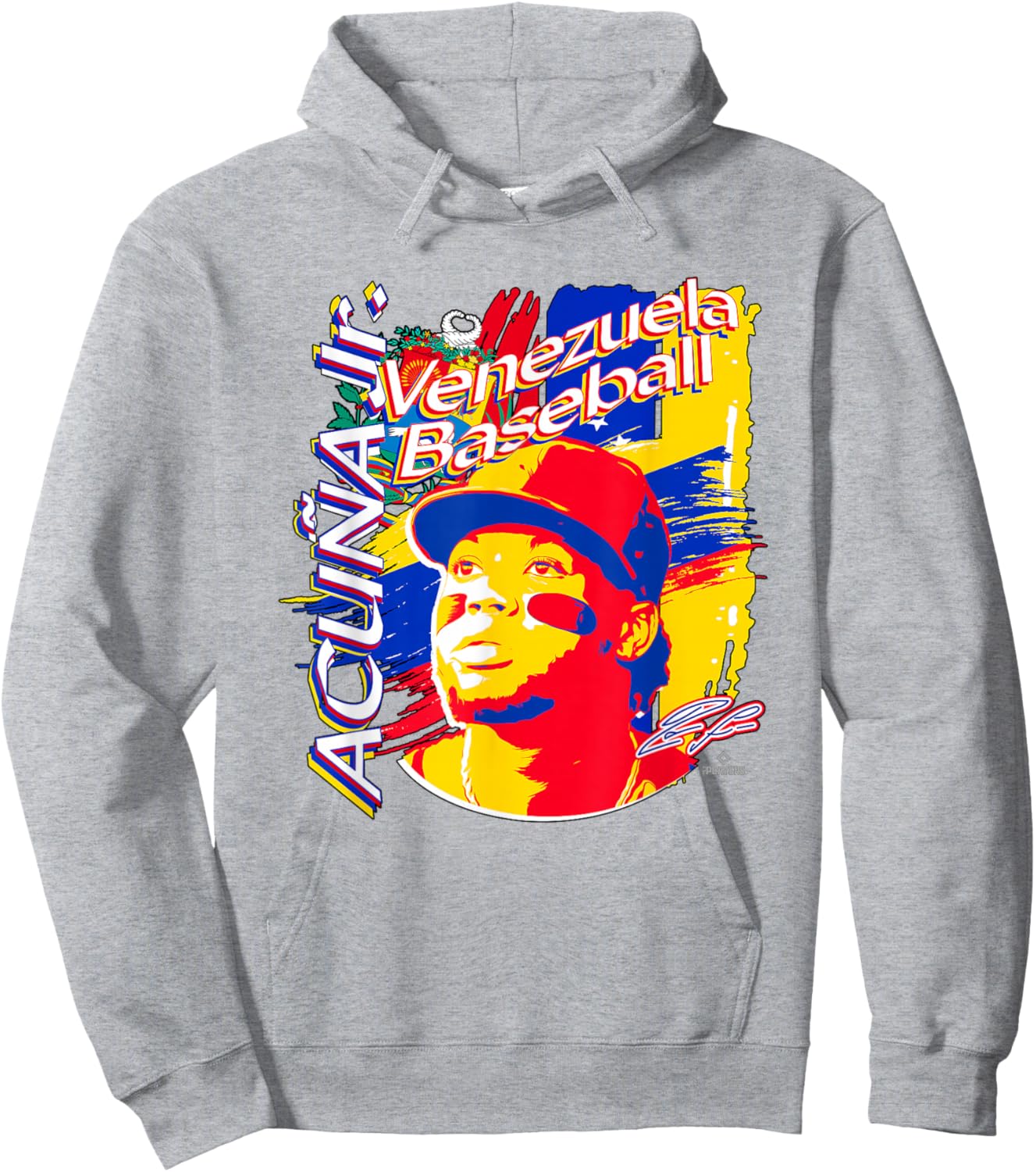 Ronald Acuna Jr. International Baseball Venezuela MLBPA Hoodie - Hoodie | Ash