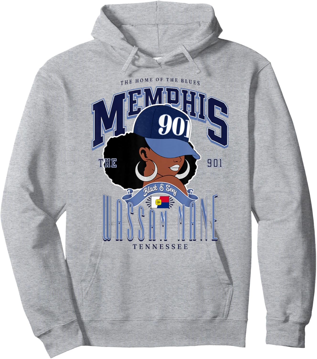 901 Area Code Memphis TN Unapologetically Melanated Hoodie - Hoodie | Ash