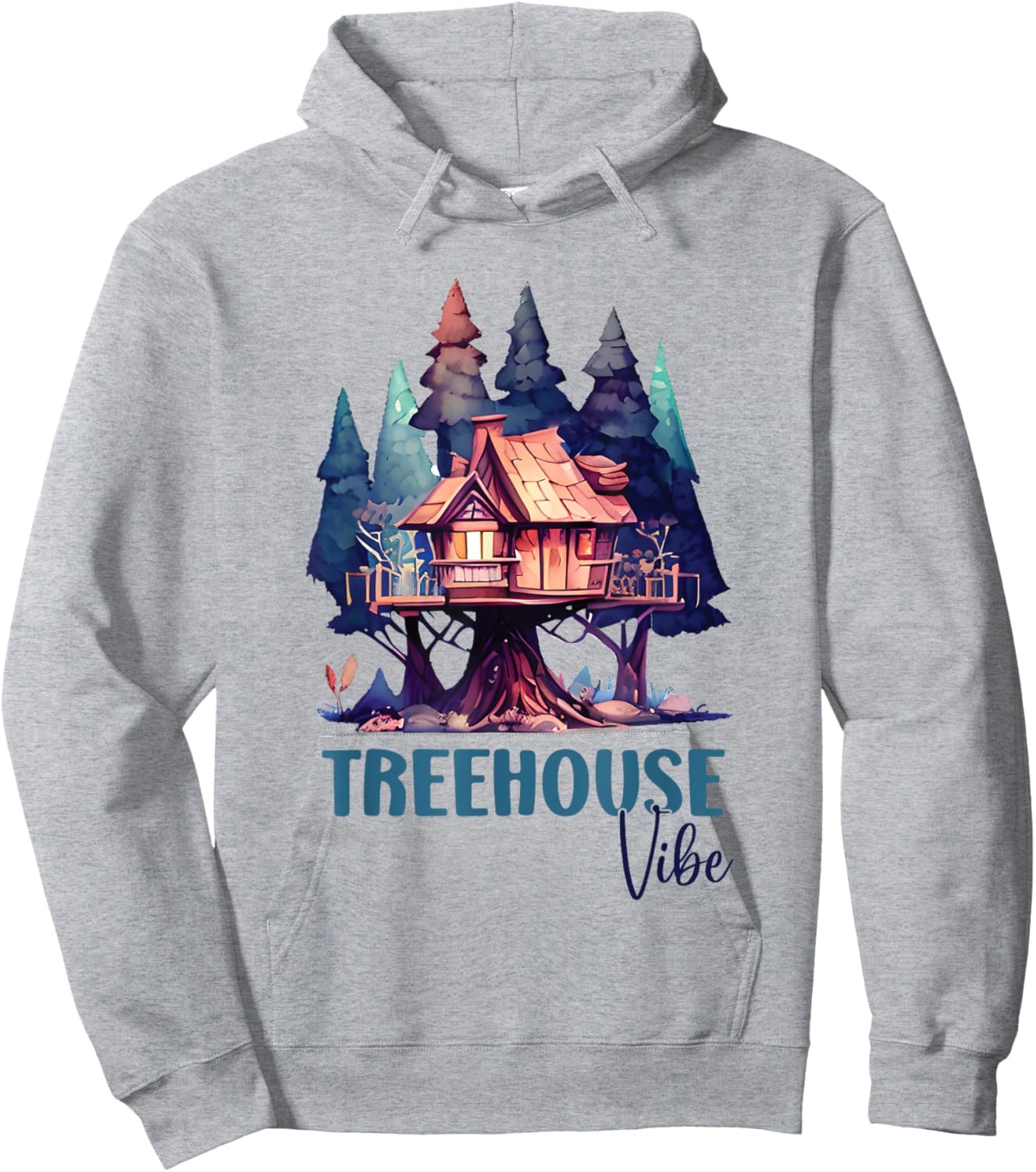 Treehouse Vibe Trees Outdoors Playhouse Hoodie - Hoodie | Ash