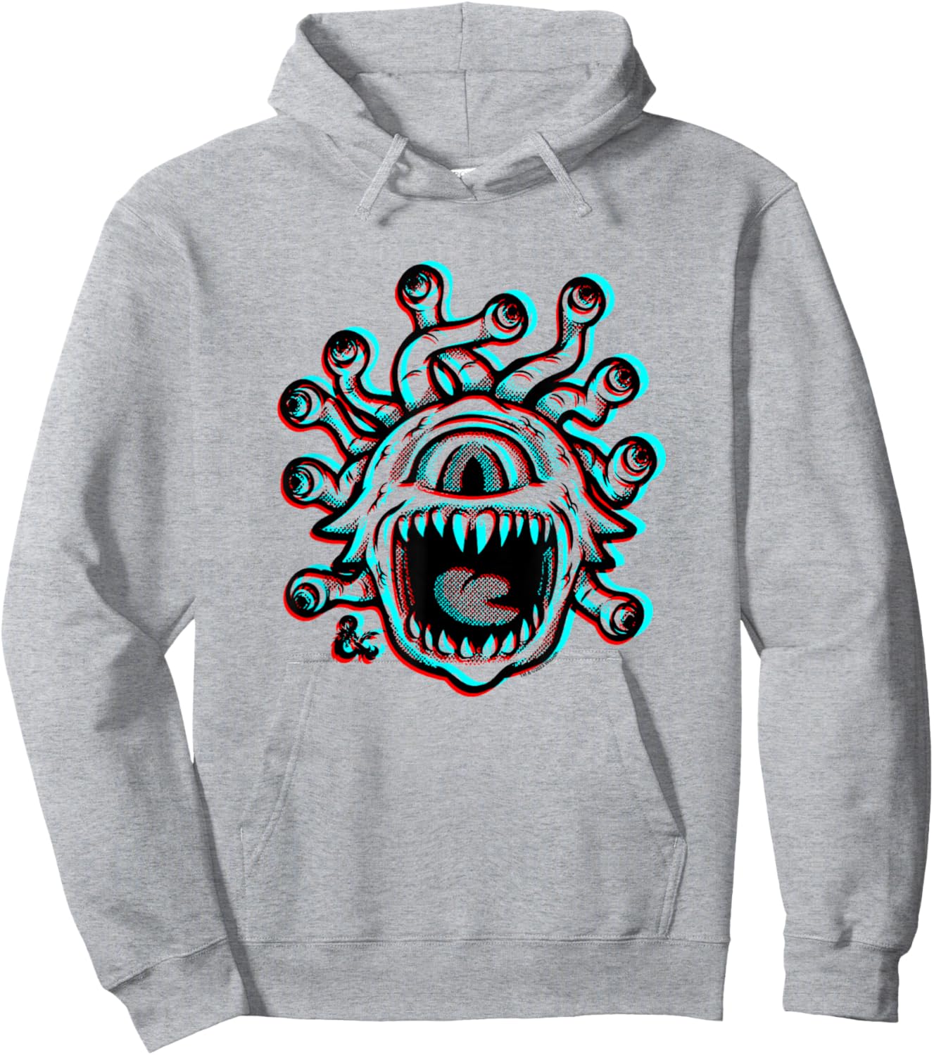 Dungeons & Dragons 50th Anniversary 3D Outline Beholder Hoodie - Hoodie | Ash