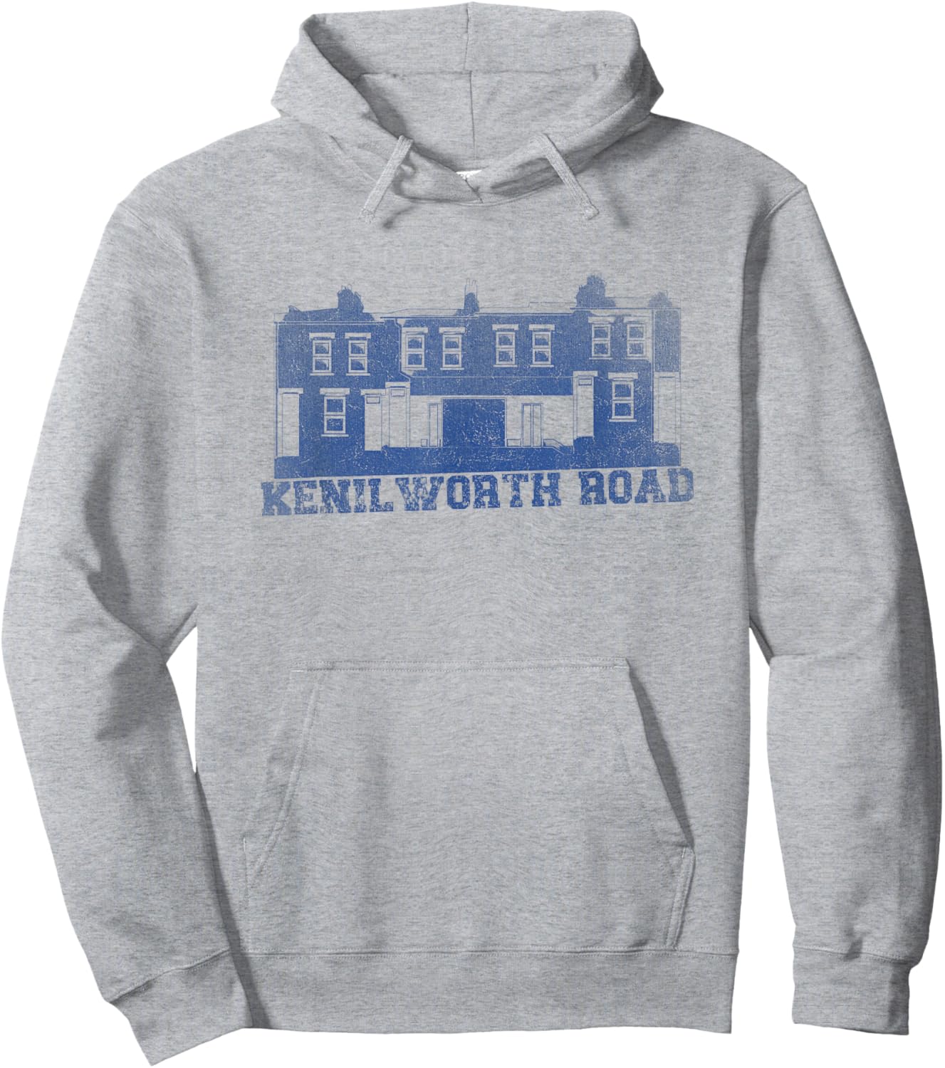 TerraceTees Luton Town Kenilworth Road - Men's Grey Small Classic Fit Short Sleeve Football Club Hoodie - Hoodie | Ash