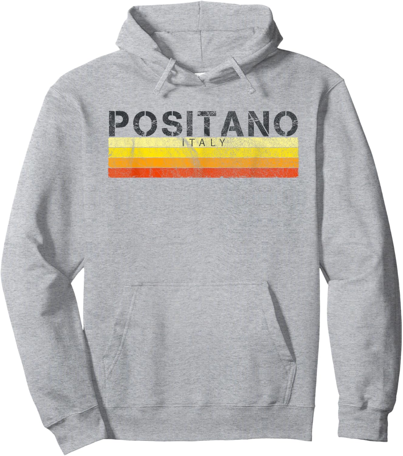 Vintage Retro 70s 80s Positano Italy Hoodie - Hoodie | Ash