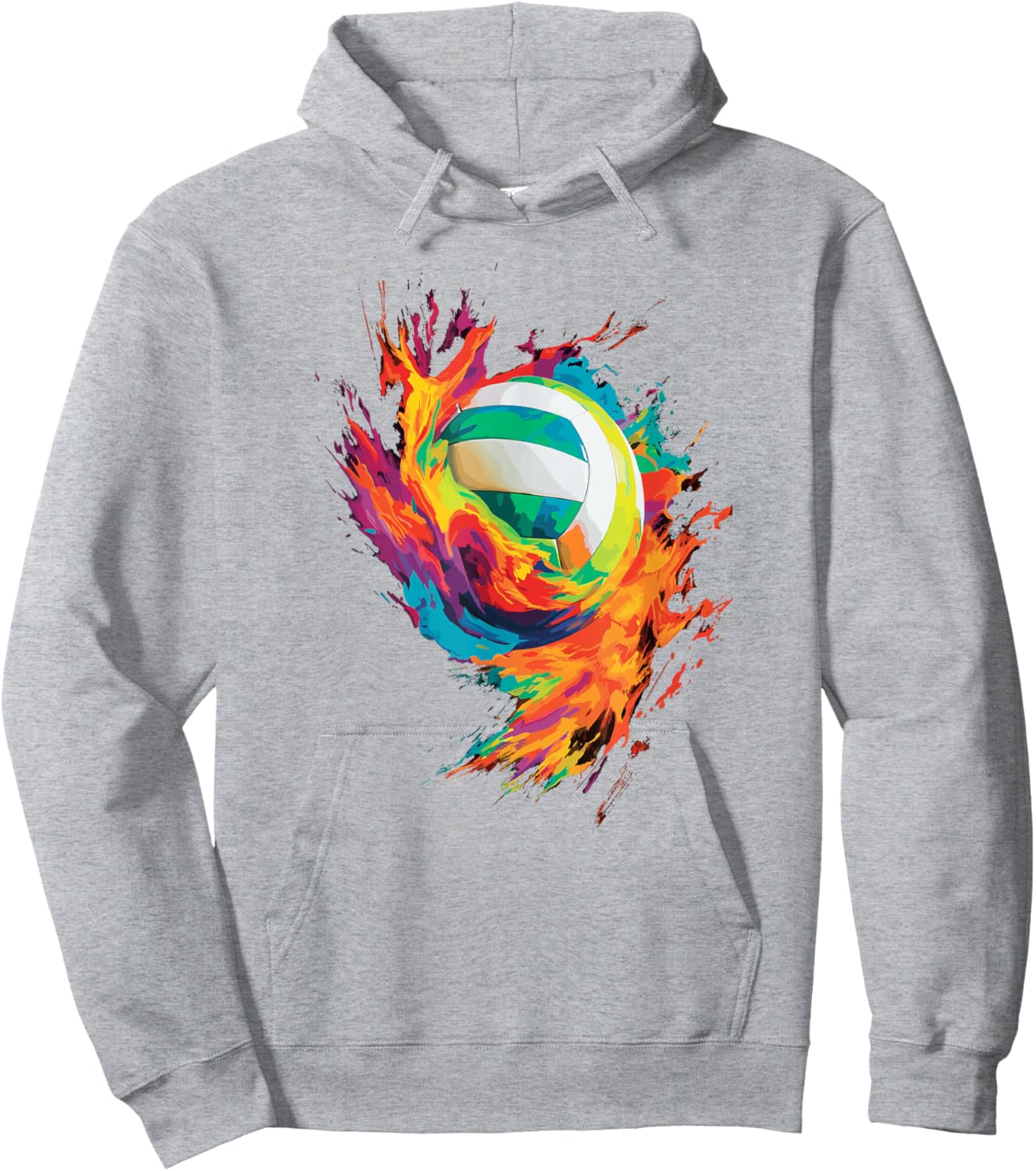Colorful Volleyball volleyball player Girls Woman Teen Hoodie - Hoodie | Ash