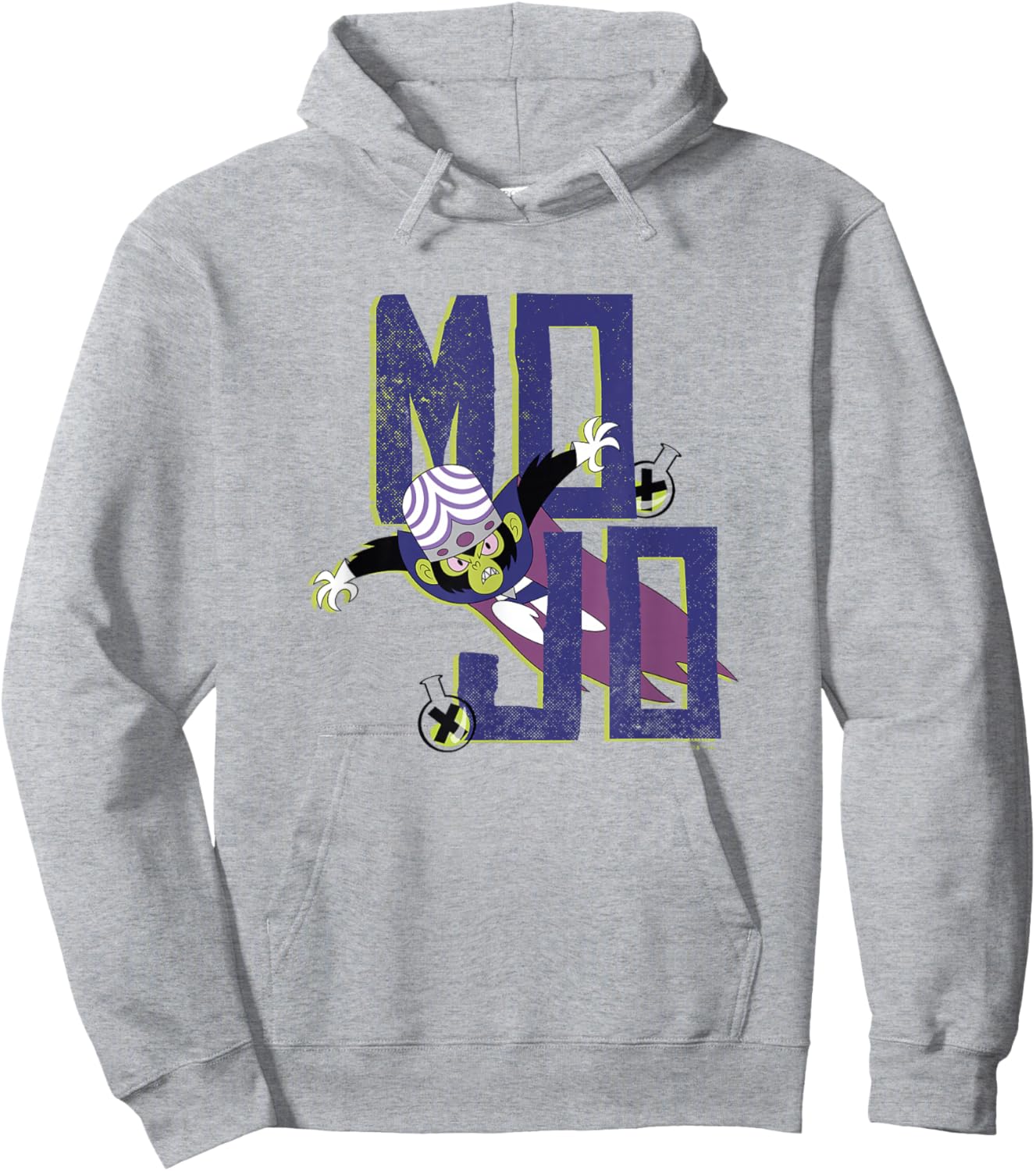 Power Puff Girls Mojo Jojo Evil Crazy Chemical X Mojo Hoodie - Hoodie | Ash