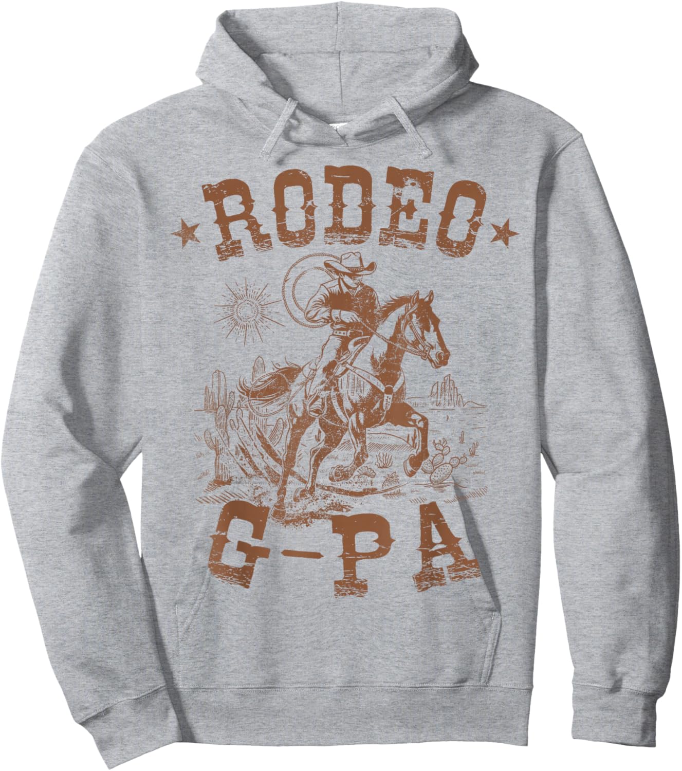 Rodeo G-Pa Western Cowboy Family Matching Father's Day Hoodie - Hoodie | Ash