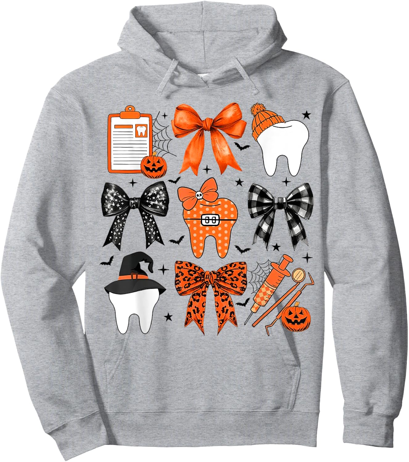 Coquette Halloween Dentist, Dental assistant Halloween Hoodie - Hoodie | Ash